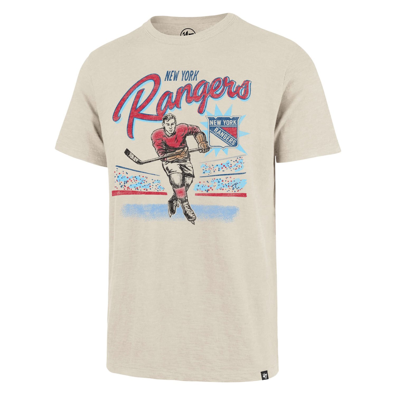 '47 New York Rangers Hockey Player Golden Age Scrum T-Shirt - view number 2