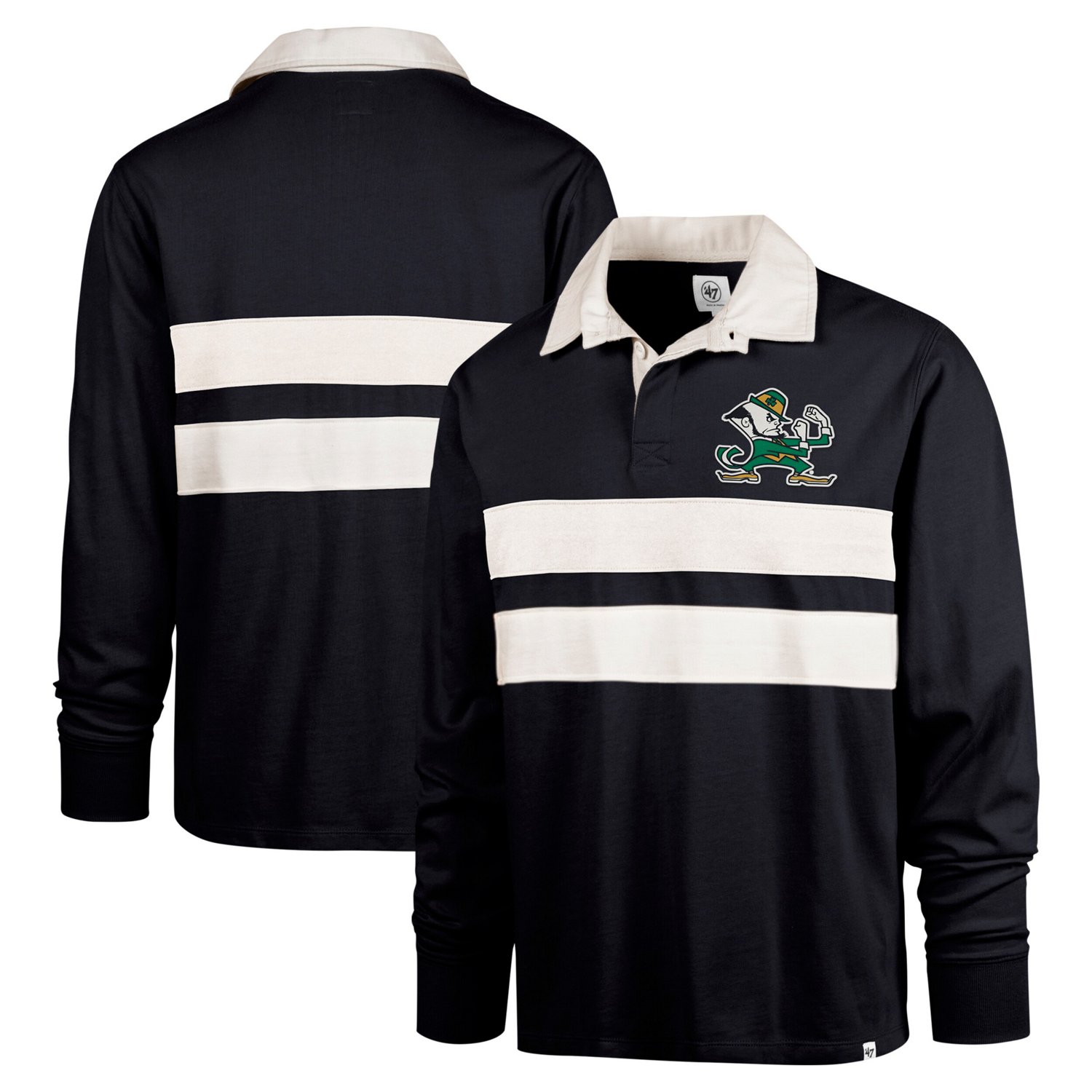'47 Notre Dame Fighting Irish Clubhouse Knox Thames Long Sleeve Rugby Polo