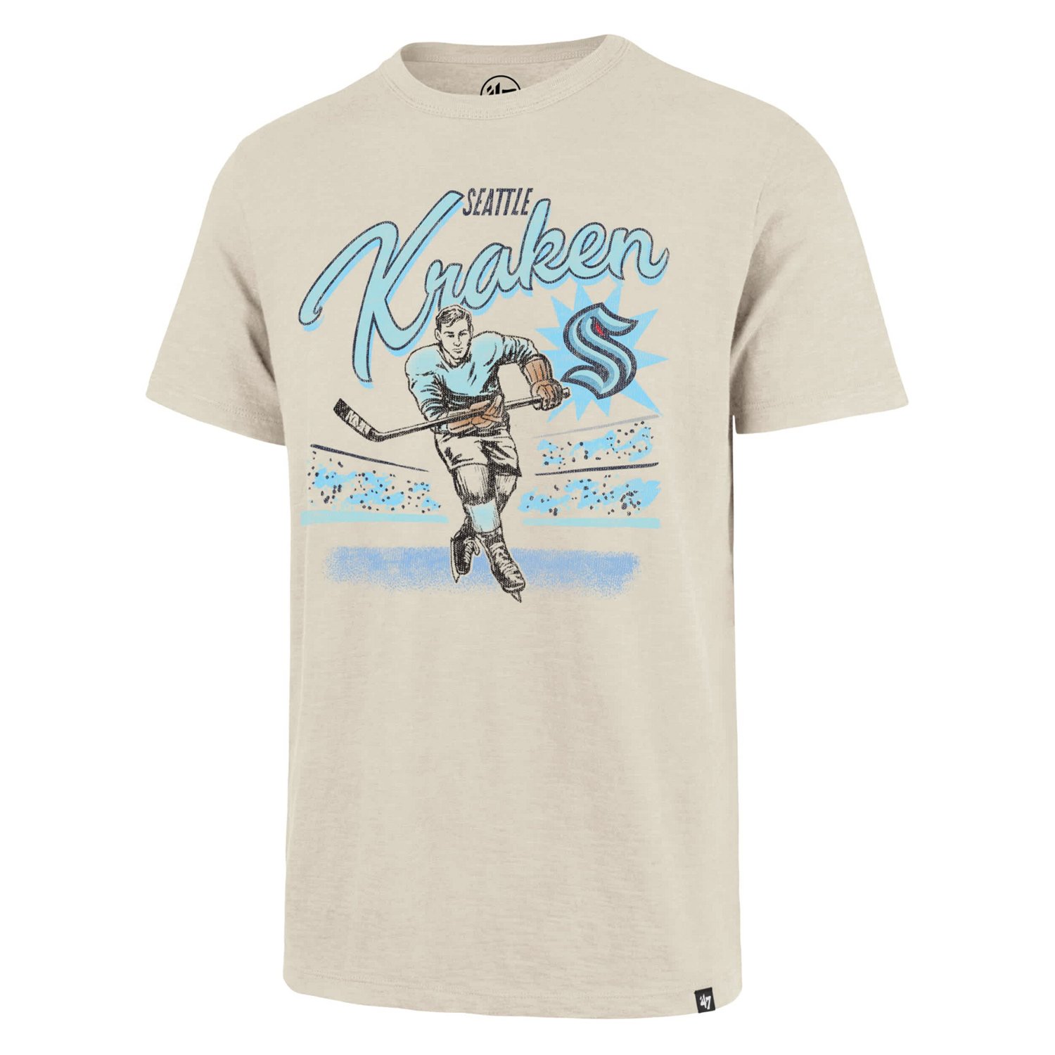 '47 Seattle Kraken Hockey Player Golden Age Scrum T-Shirt - view number 2