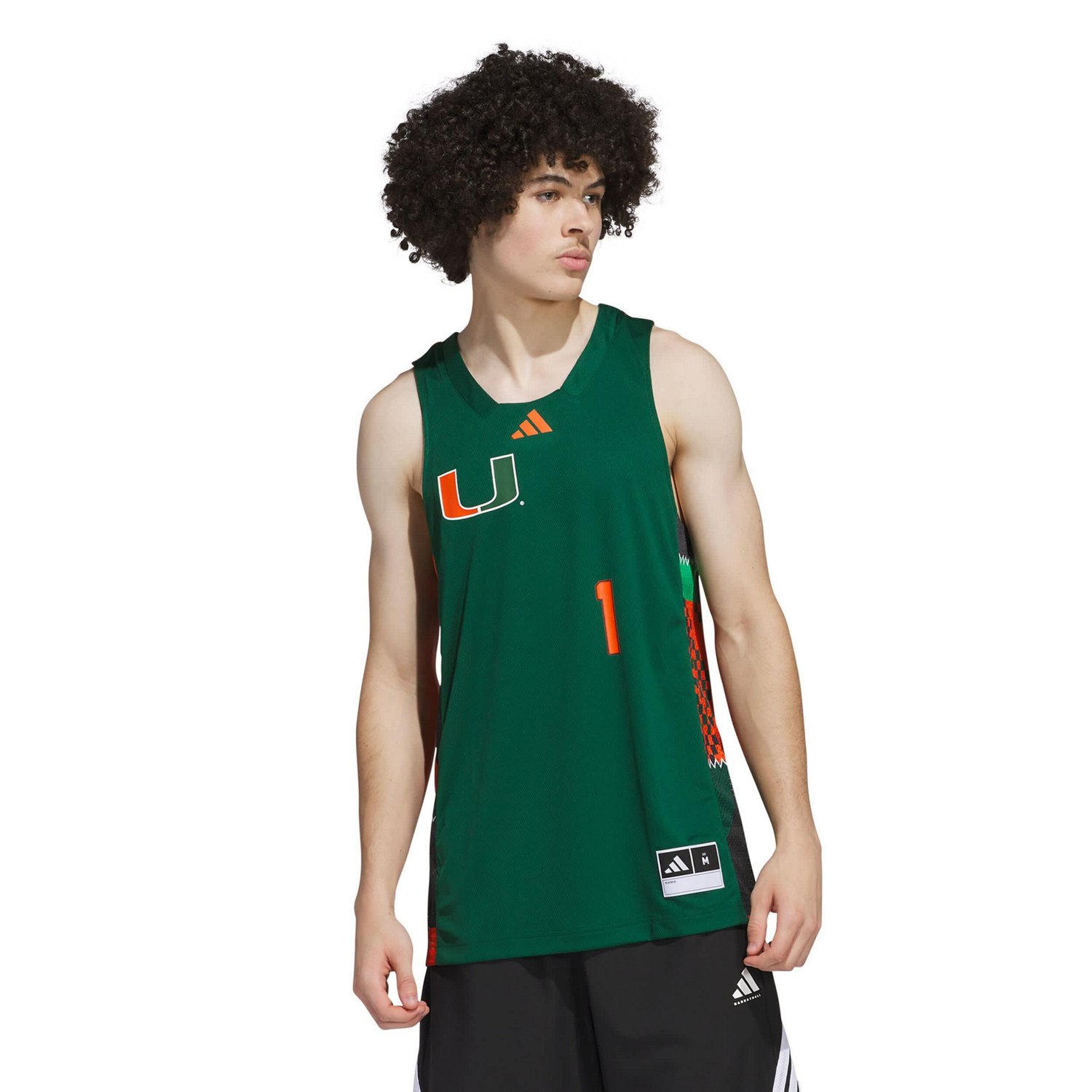 adidas 1 Orange Miami Hurricanes Black History Month Basketball Jersey                                                           - view number 4