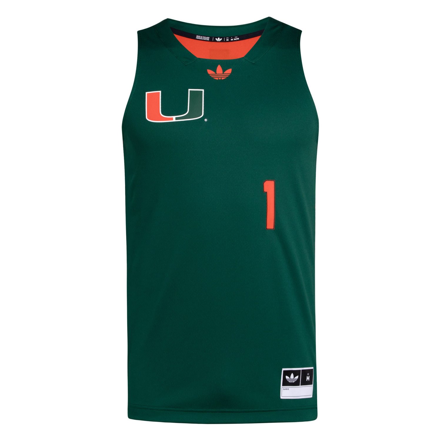 adidas 1 Orange Miami Hurricanes Black History Month Basketball Jersey                                                           - view number 2