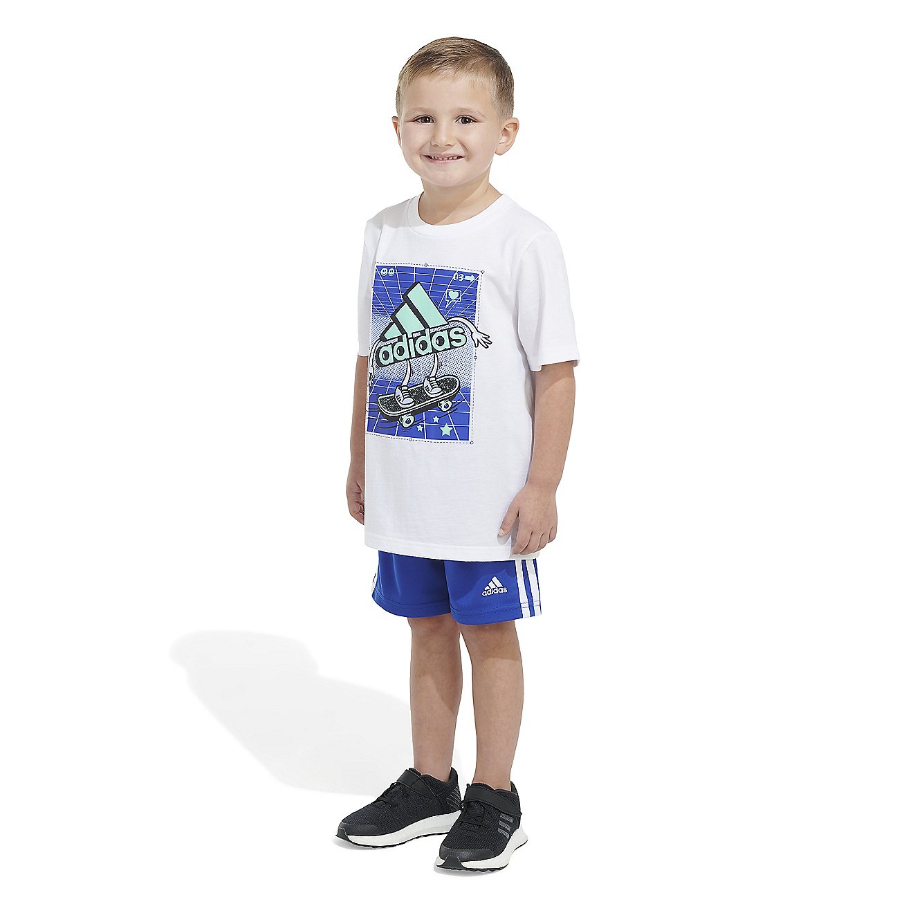 adidas 2-Piece Cotton Graphic T-shirt and Shorts Set | Academy