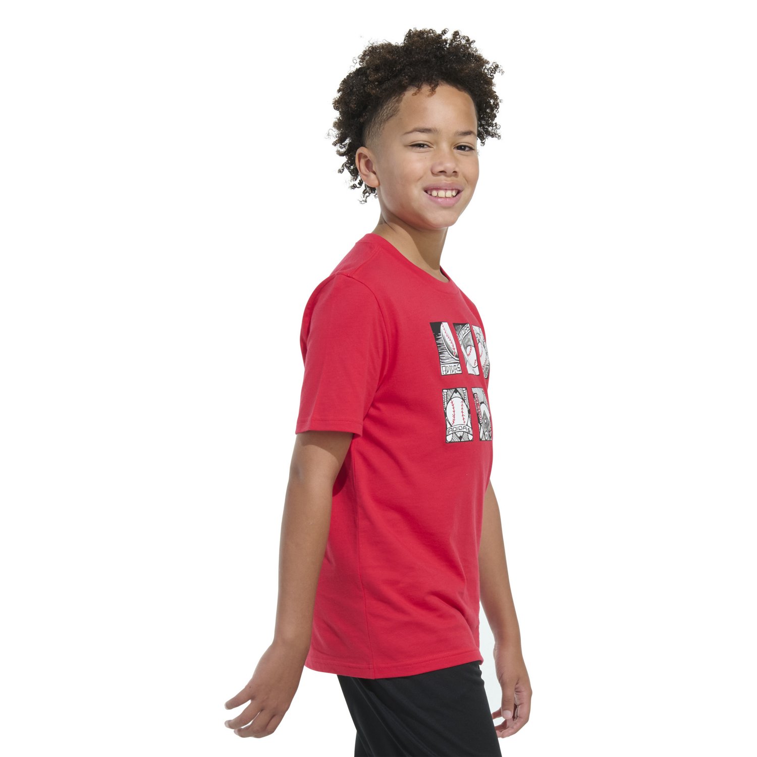 adidas Boys' Baseball Card Short Sleeve T-shirt - view number 4