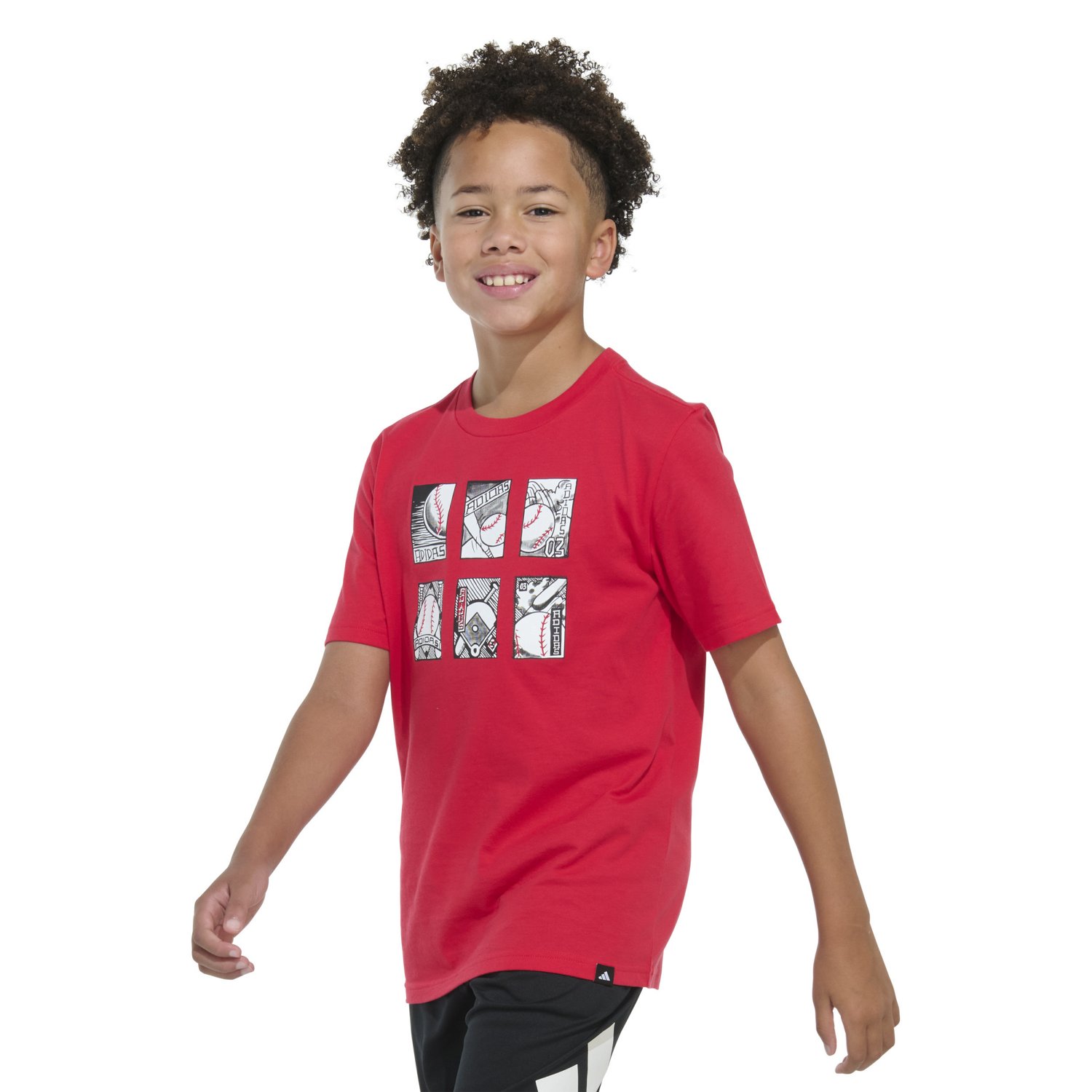 adidas Boys' Baseball Card Short Sleeve T-shirt - view number 2