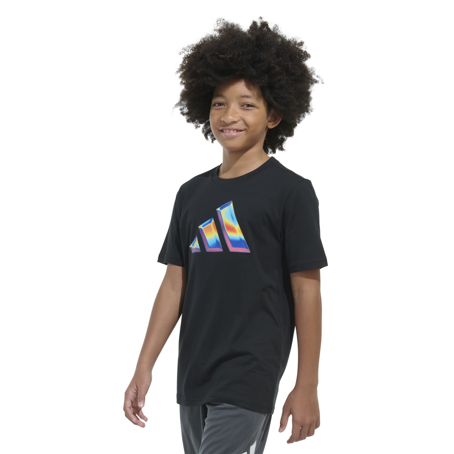 adidas Boys' Heat Map Logo Short Sleeve T-shirt - view number 2
