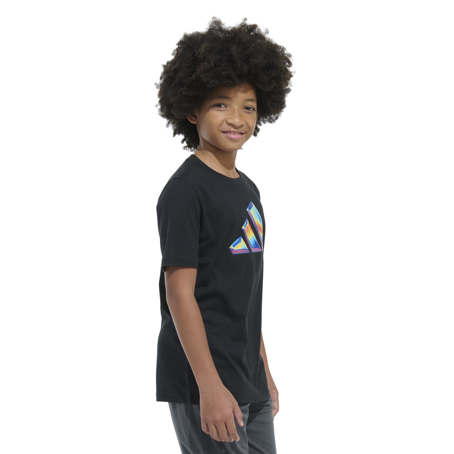 adidas Boys' Heat Map Logo Short Sleeve T-shirt - view number 4
