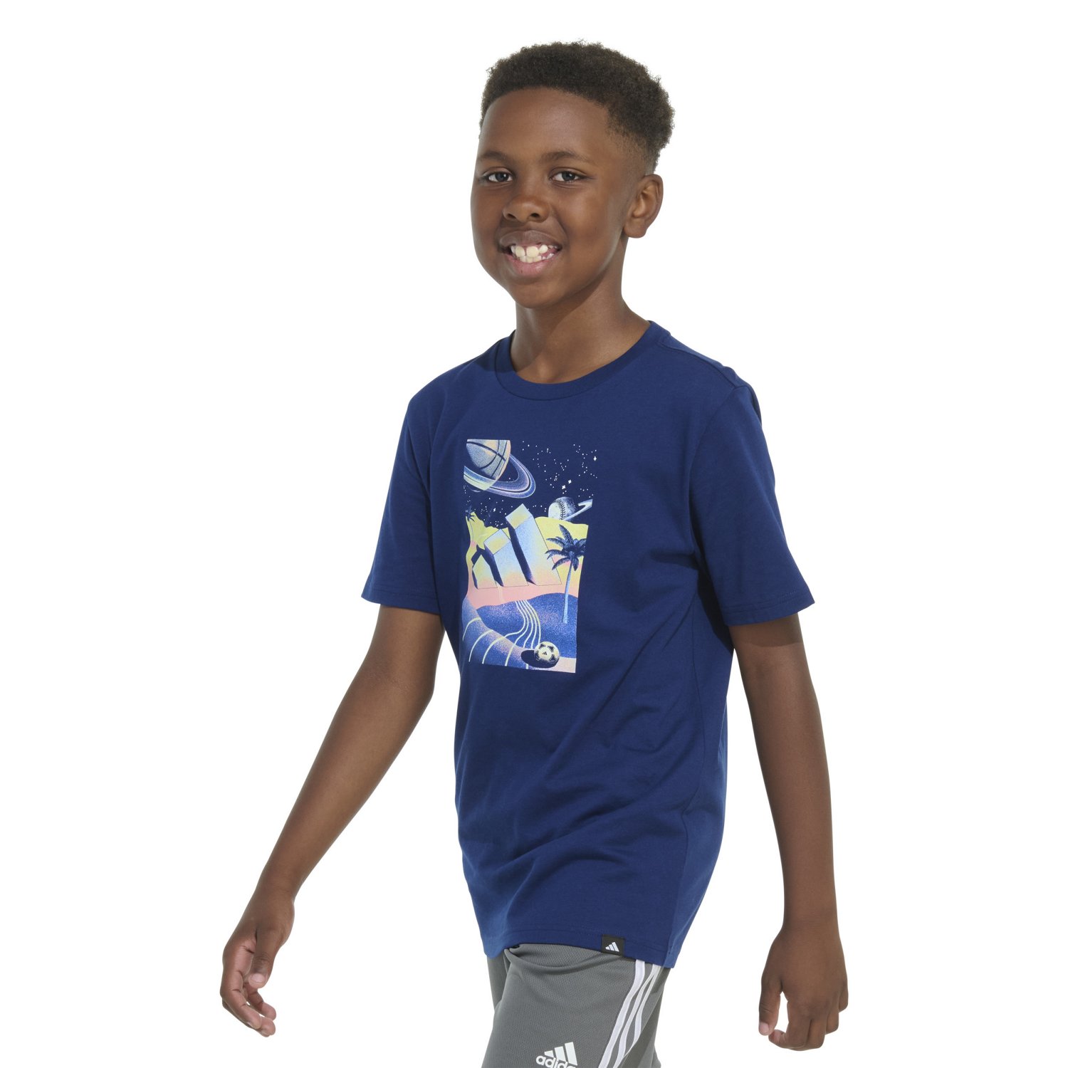 adidas Boys' Surreal Space Short Sleeve T-shirt - view number 2