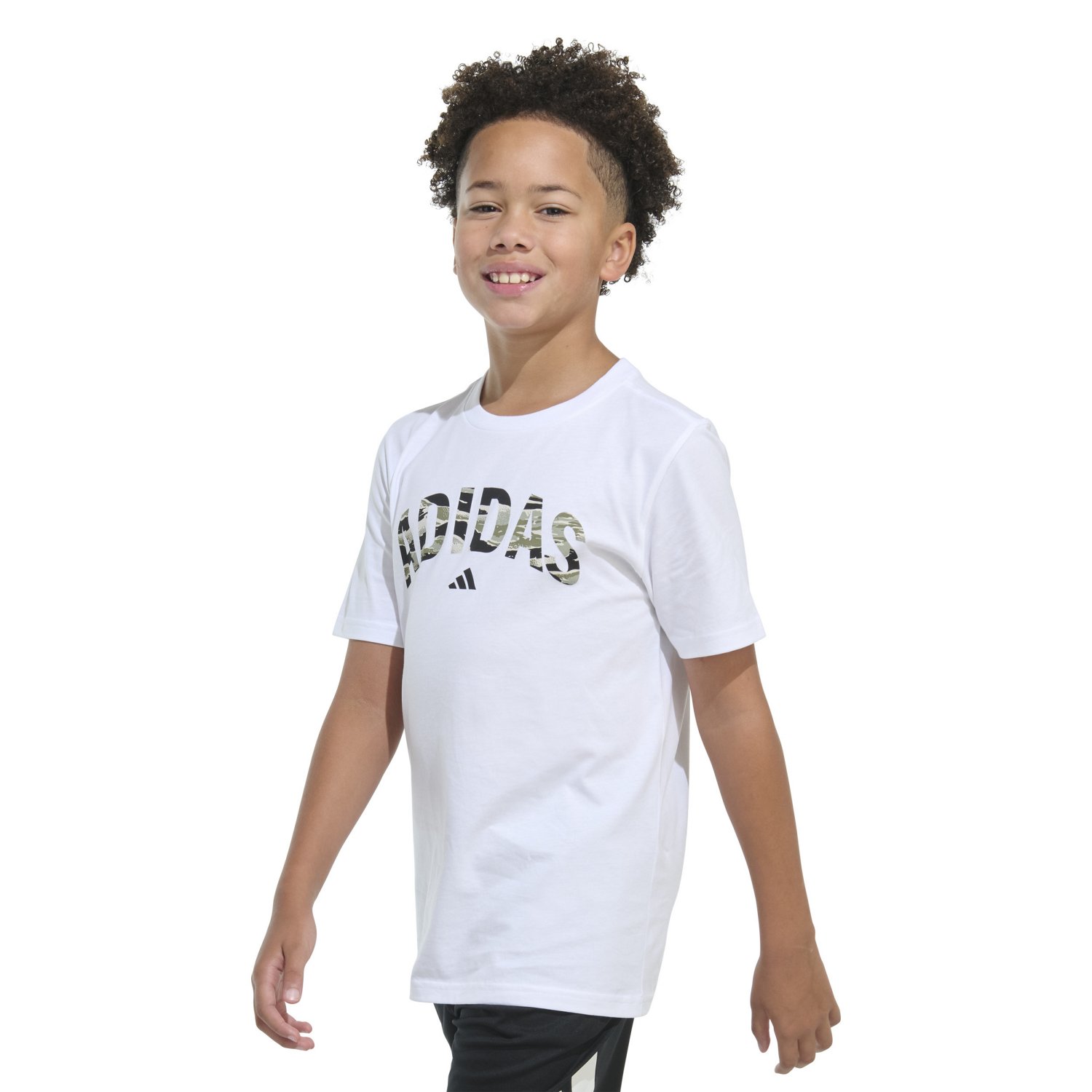 adidas Boys' Tiger Camo Stack Short Sleeve T-shirt - view number 2
