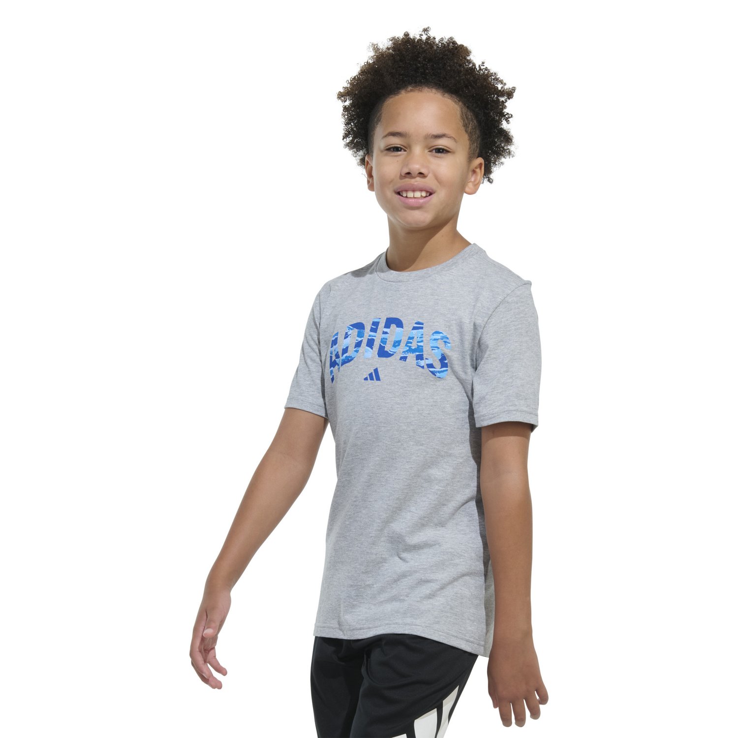 adidas Boys' Tiger Camo Stack Short Sleeve T-shirt - view number 2