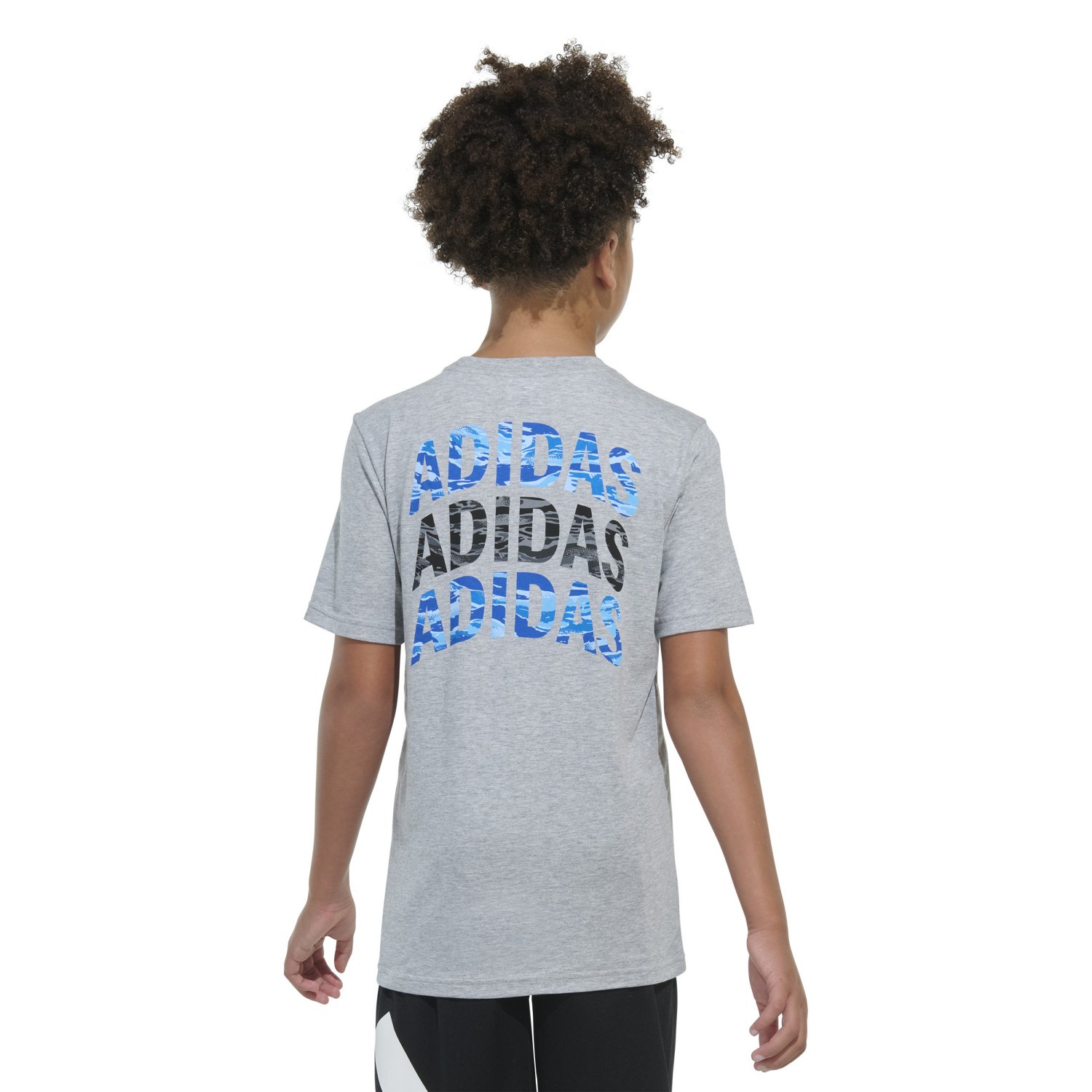 adidas Boys' Tiger Camo Stack Short Sleeve T-shirt - view number 3