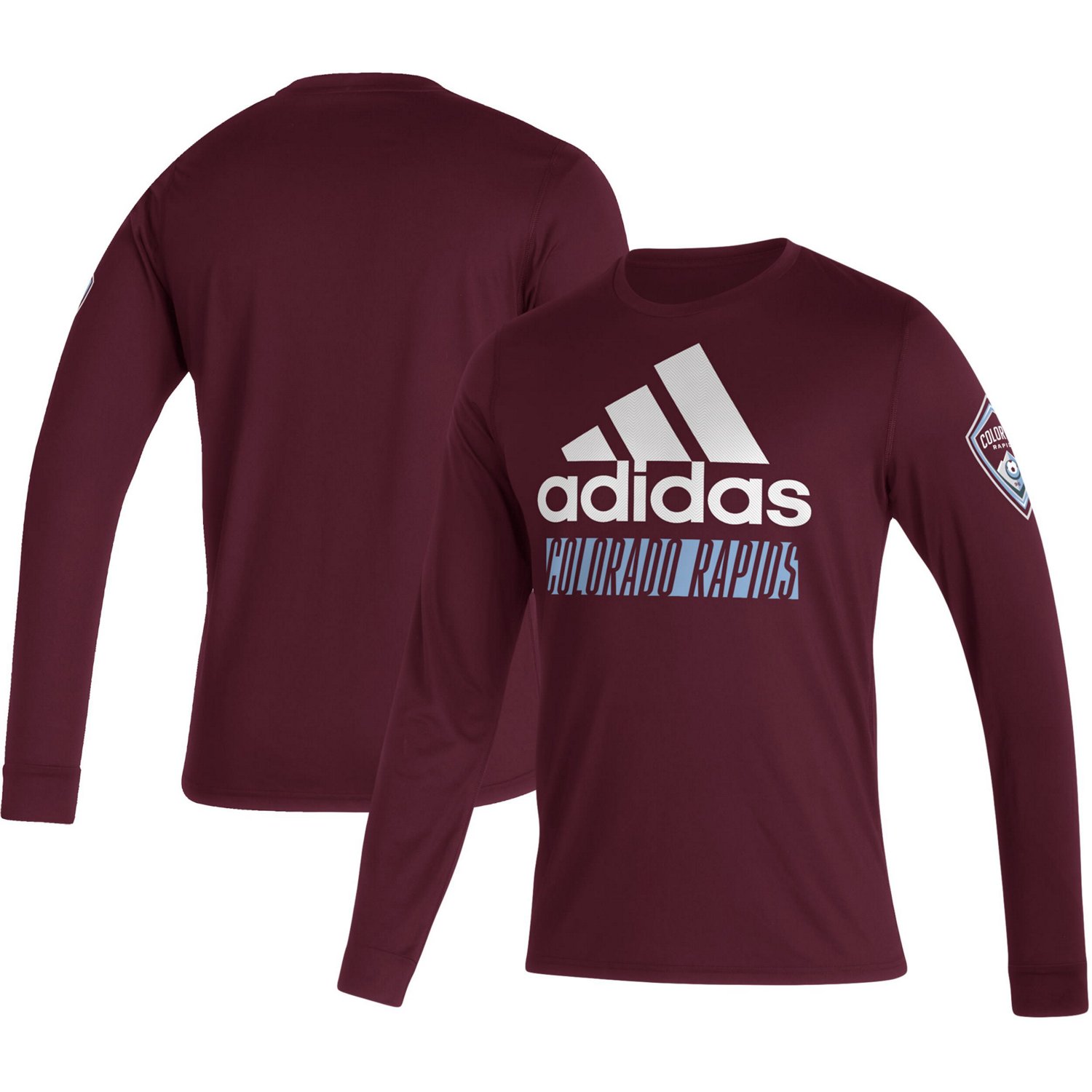 Men s Adidas Burgundy Colorado Rapids Vintage Long Sleeve T Shirt