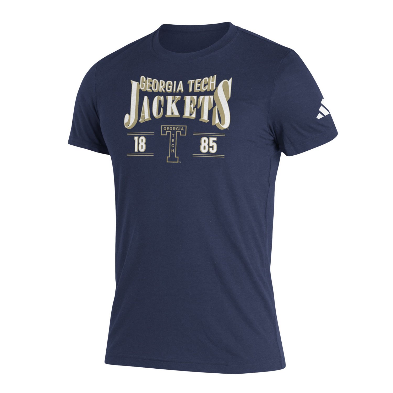 Georgia Tech Yellow Jackets adidas Vintage Logo Tri-Blend T-Shirt