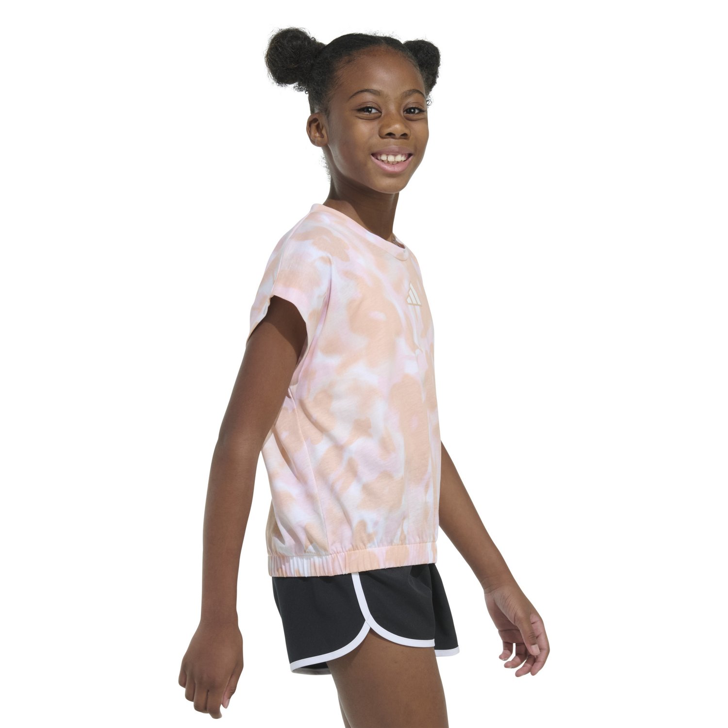 adidas Girls' AOP Elastic Waist T-shirt - view number 3
