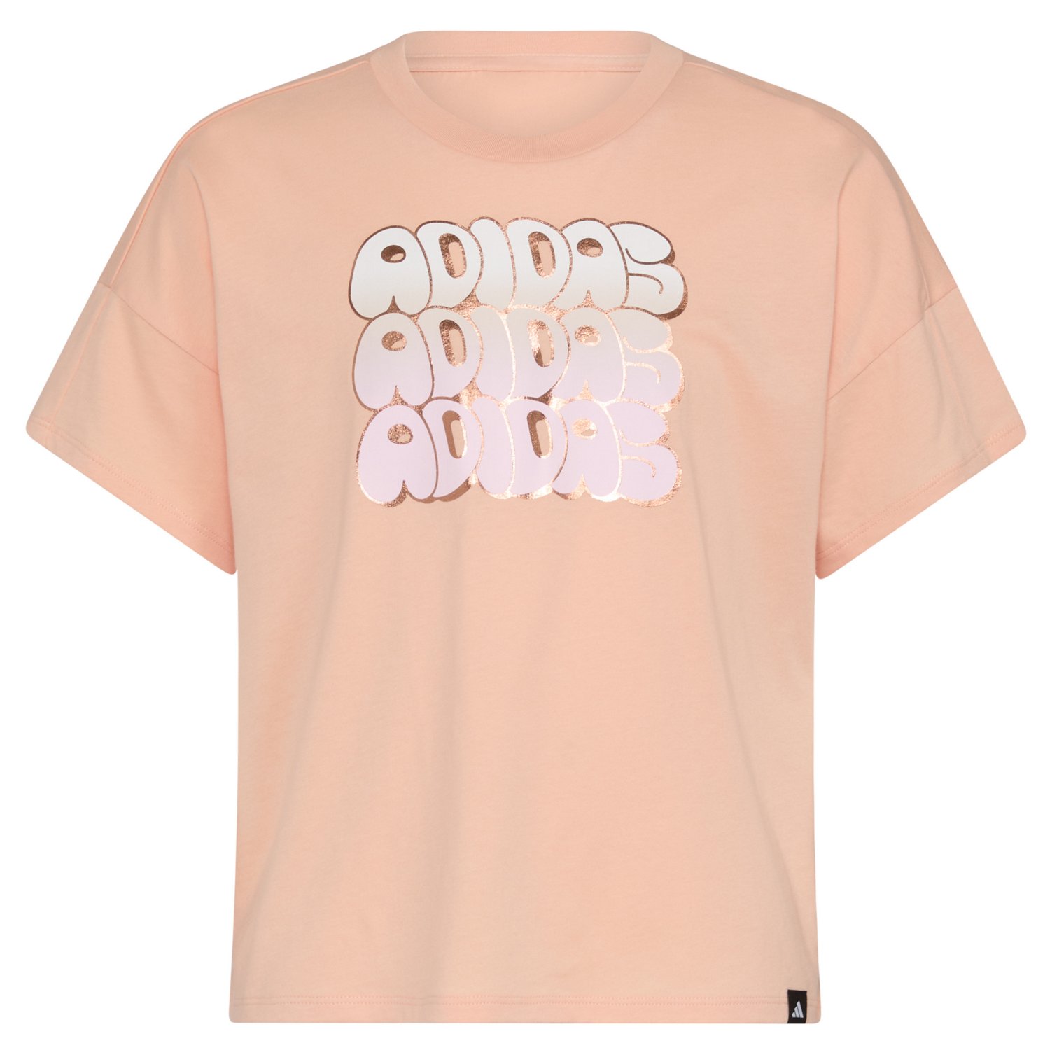 adidas Girls' Drop Shoulder Graphic T-shirt - view number 5