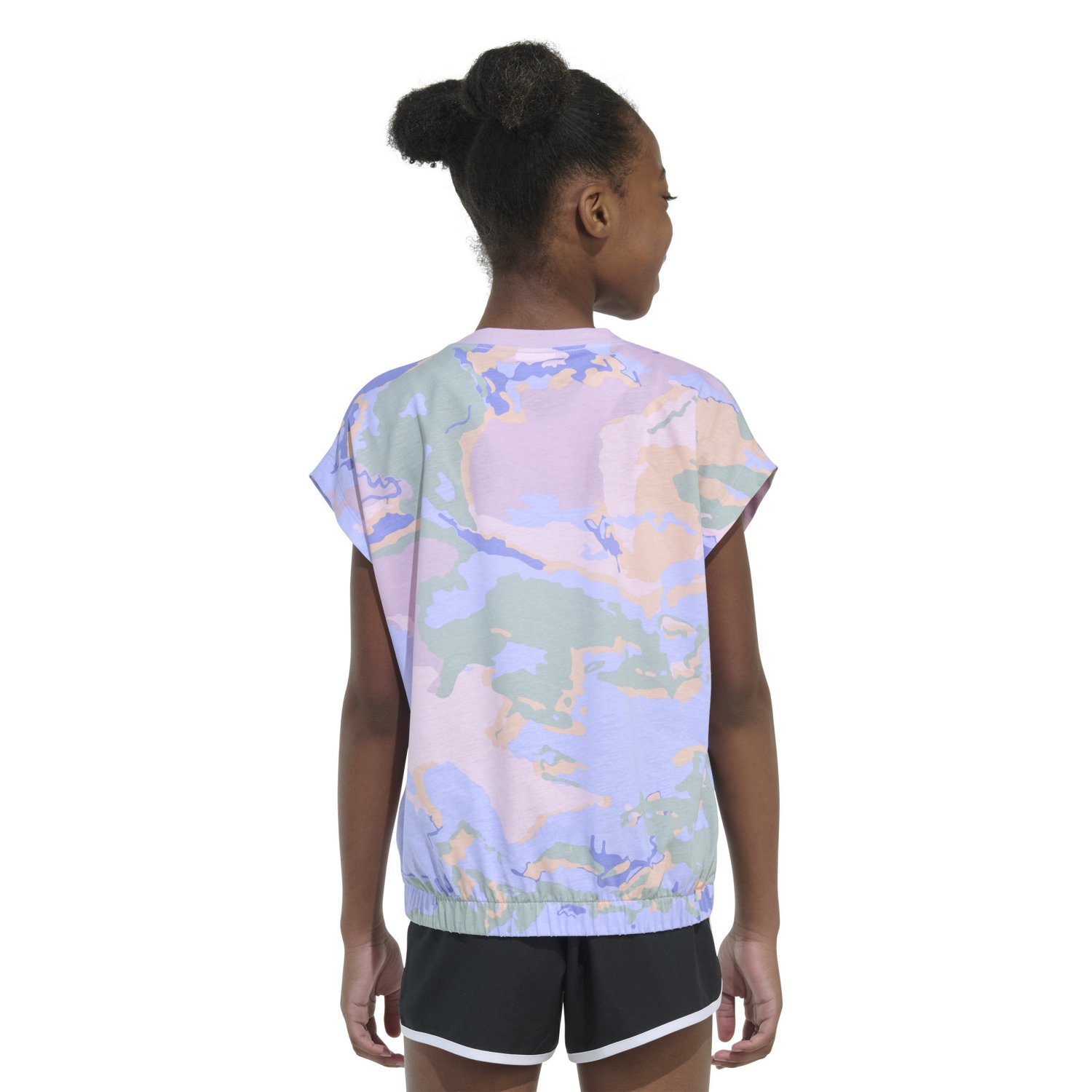 adidas Girls’ Elastic Waist Allover Graphic T-shirt - view number 3