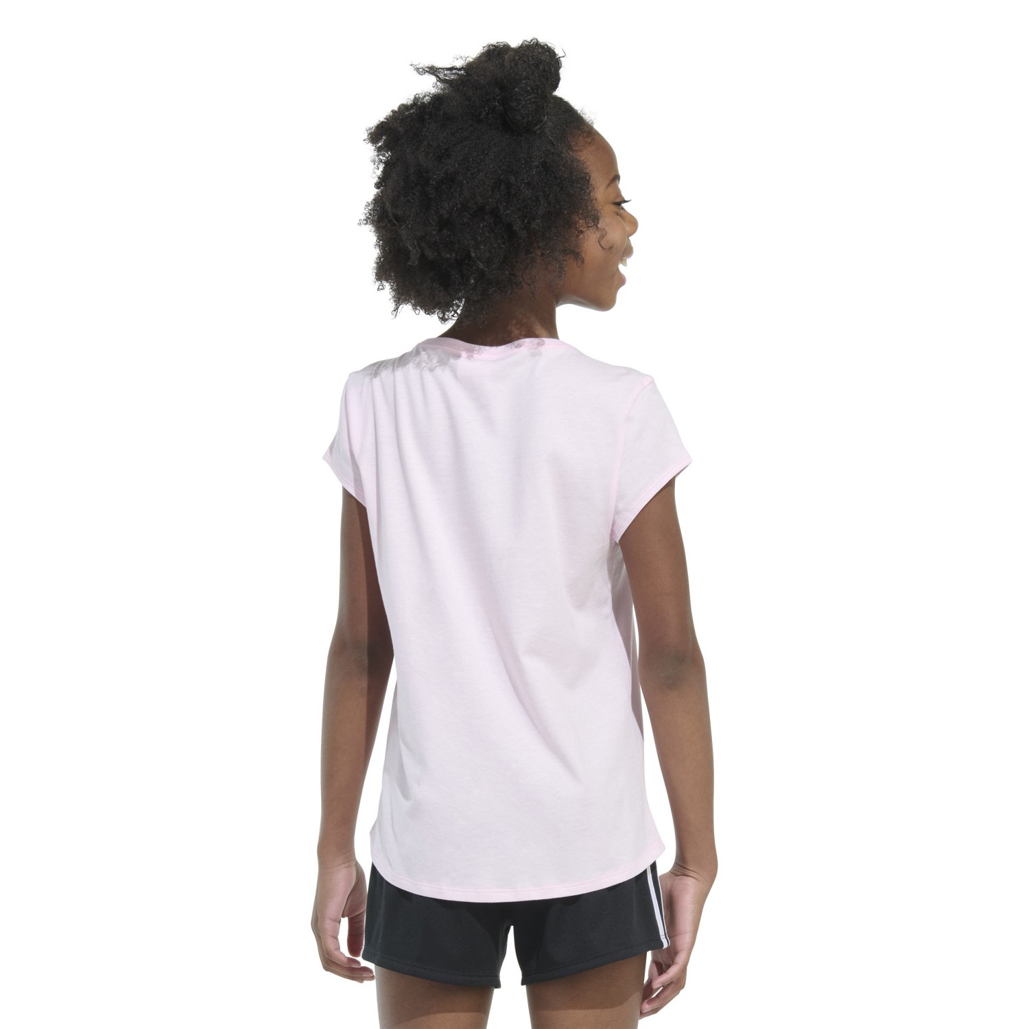 adidas Girls' Essential 3-Bar Flora Graphic T-shirt                                                                              - view number 3