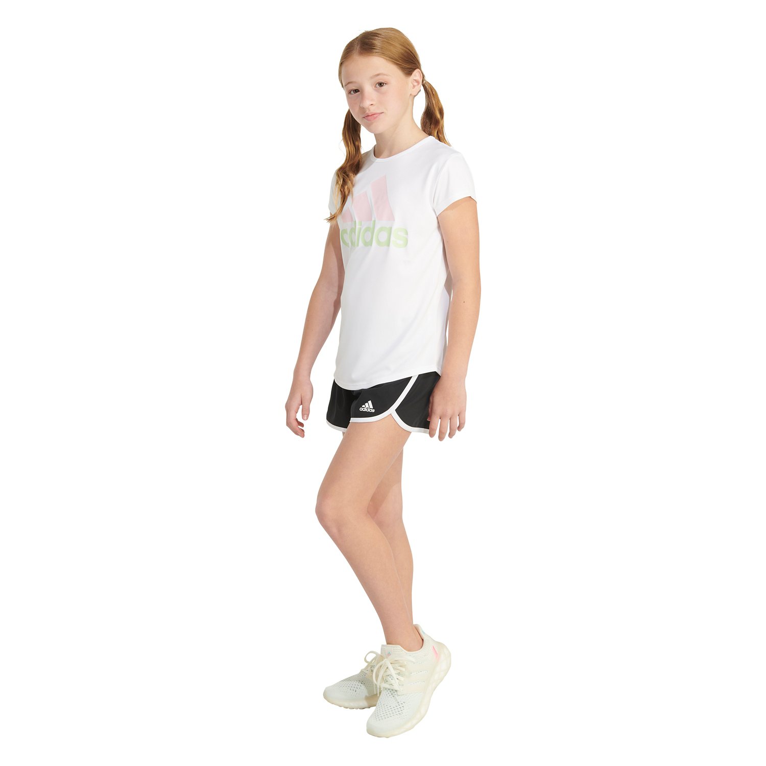 adidas Girls' Essential Polyester Short Sleeve Shirt                                                                             - view number 2
