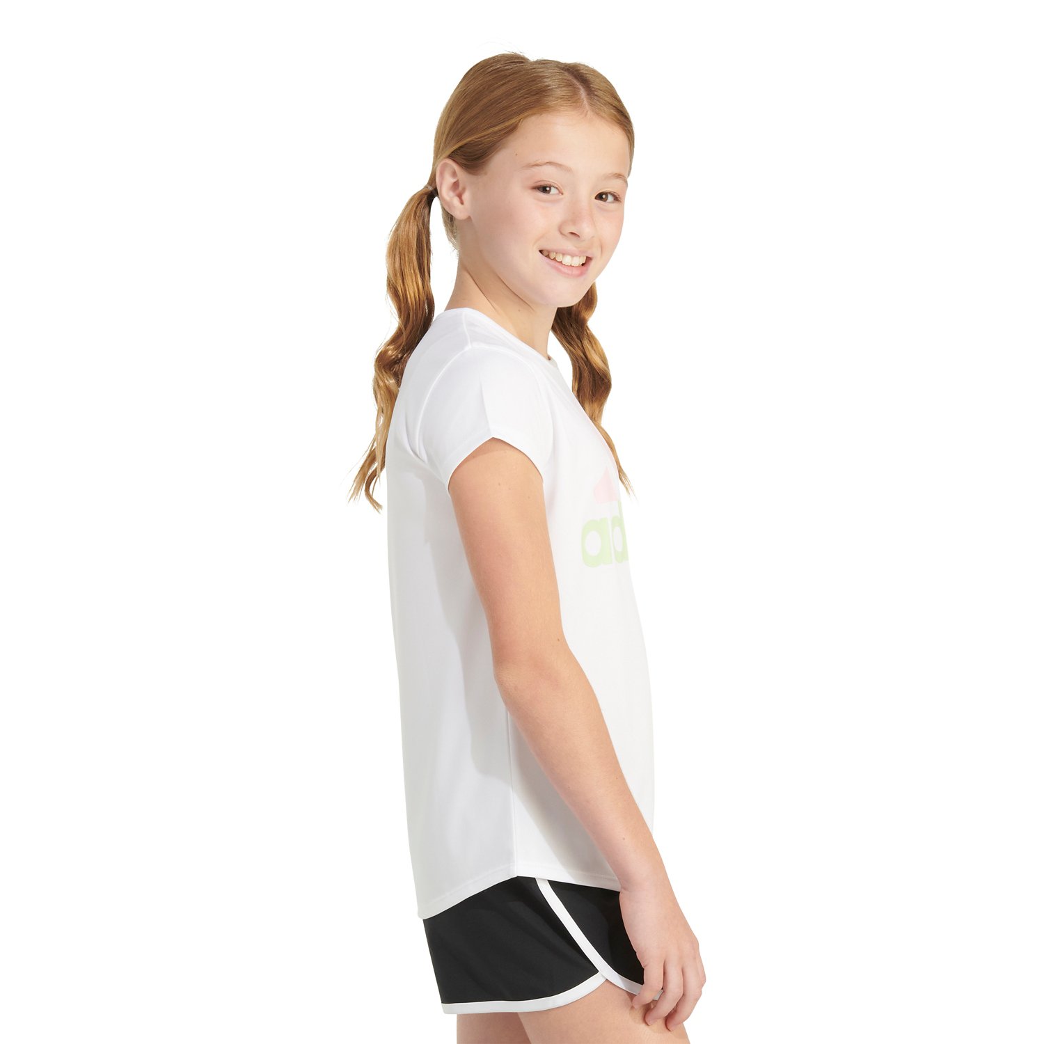 adidas Girls' Essential Polyester Short Sleeve Shirt                                                                             - view number 4