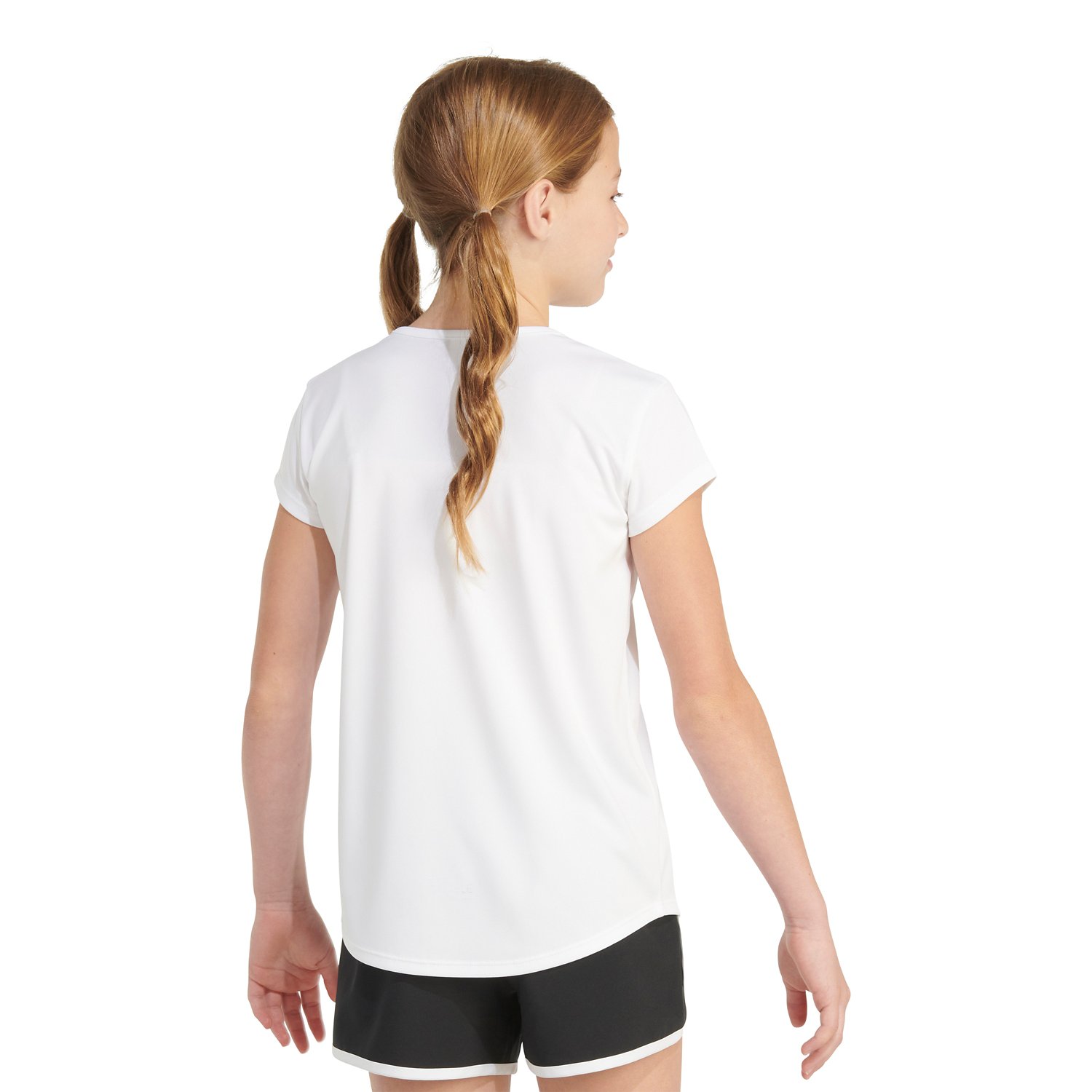 adidas Girls' Essential Polyester Short Sleeve Shirt                                                                             - view number 3