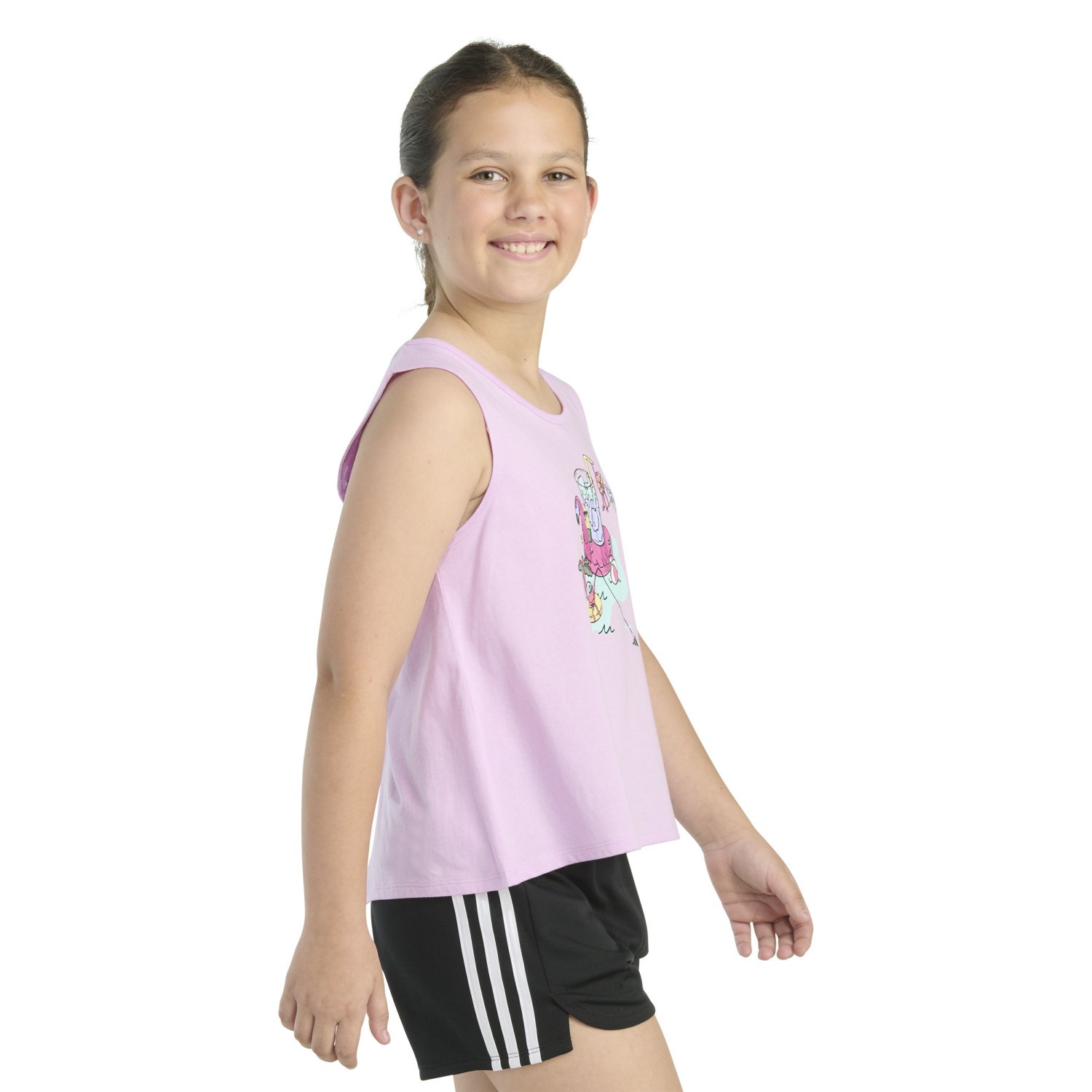 adidas Girls' Flamingo Swing Tank Top - view number 4