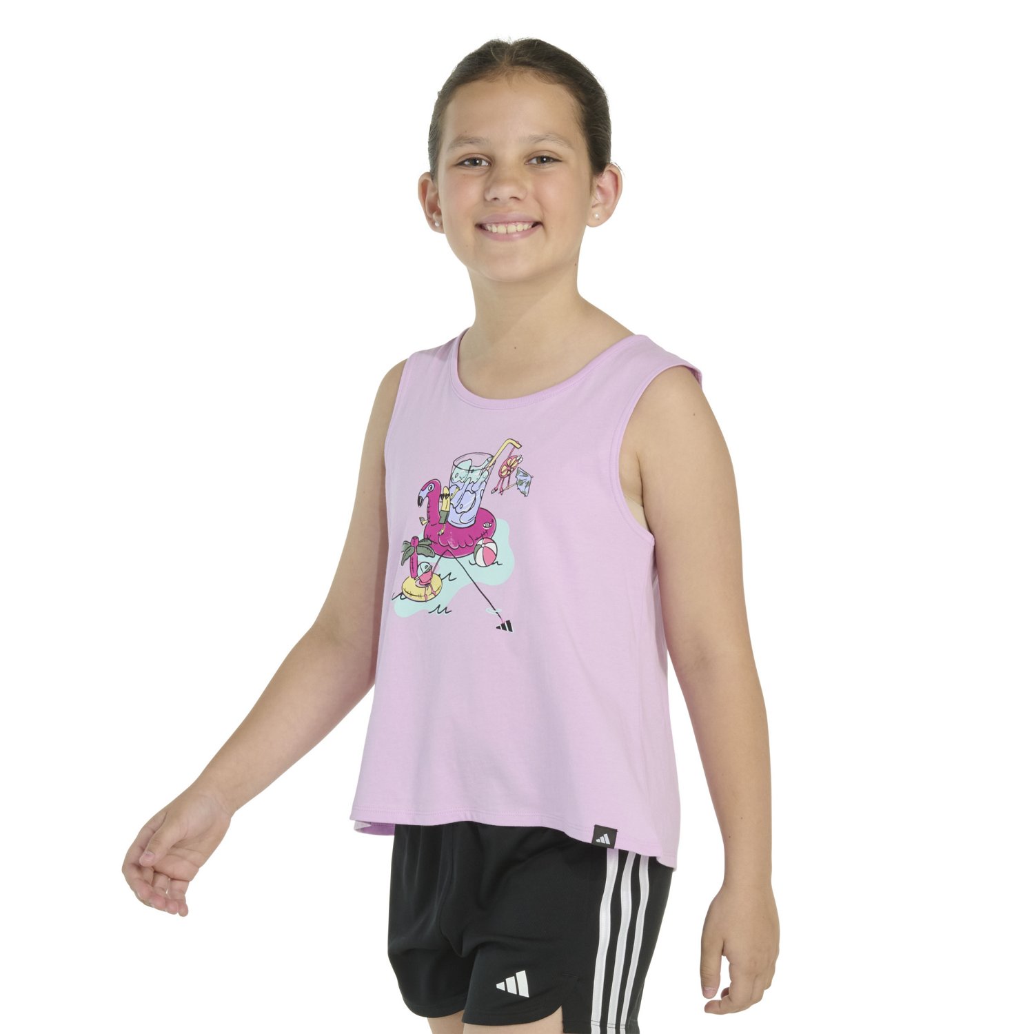 adidas Girls' Flamingo Swing Tank Top - view number 2
