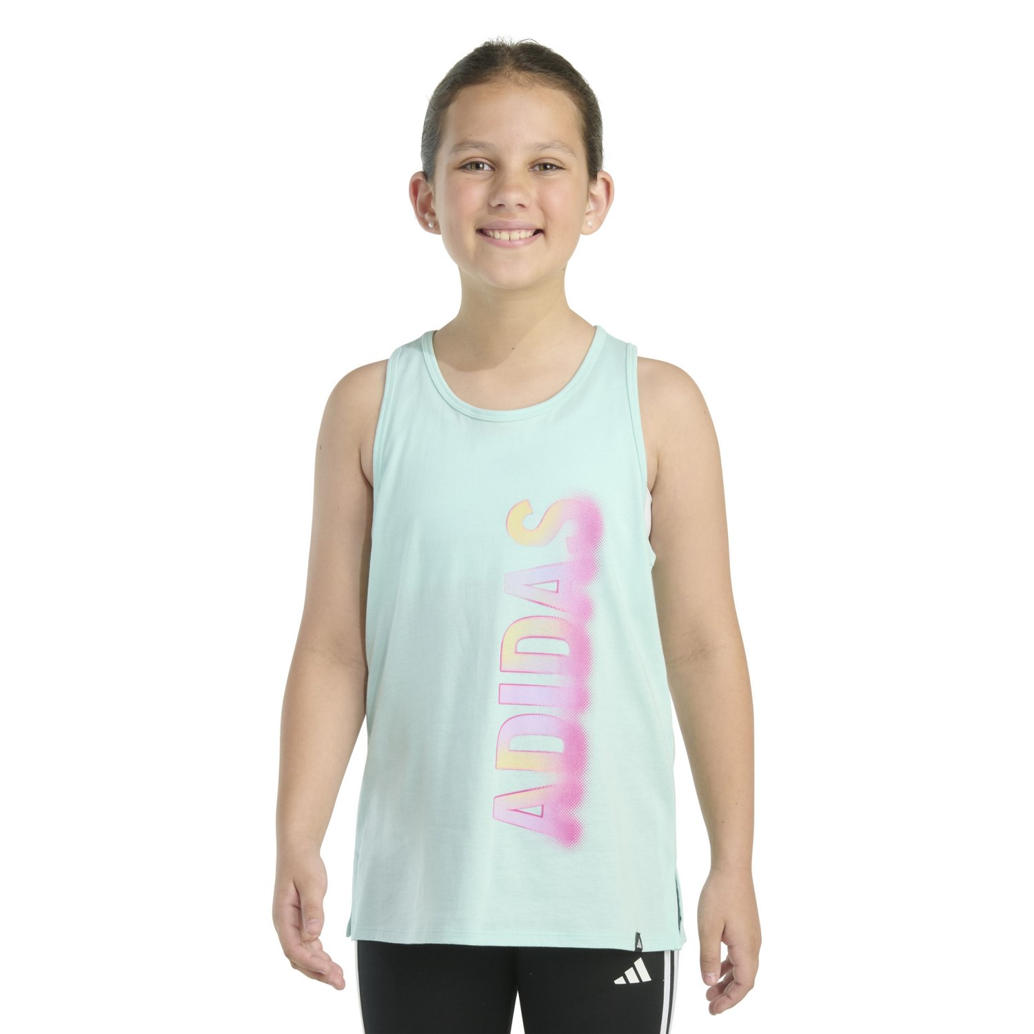 adidas Girls' Racerback Graphic Tank Top