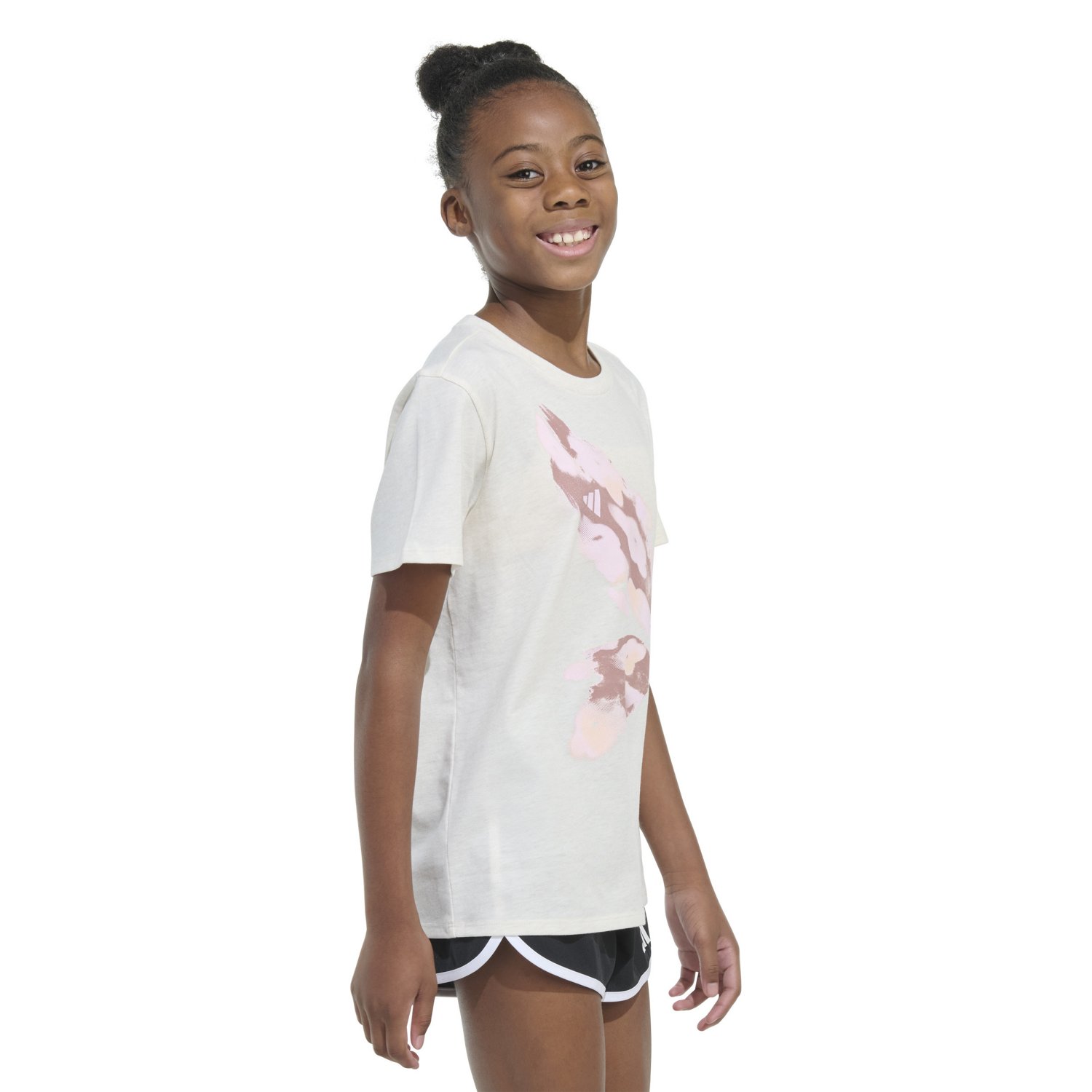 adidas Girls' Regular Fit Butterfly Heather T-shirt - view number 4