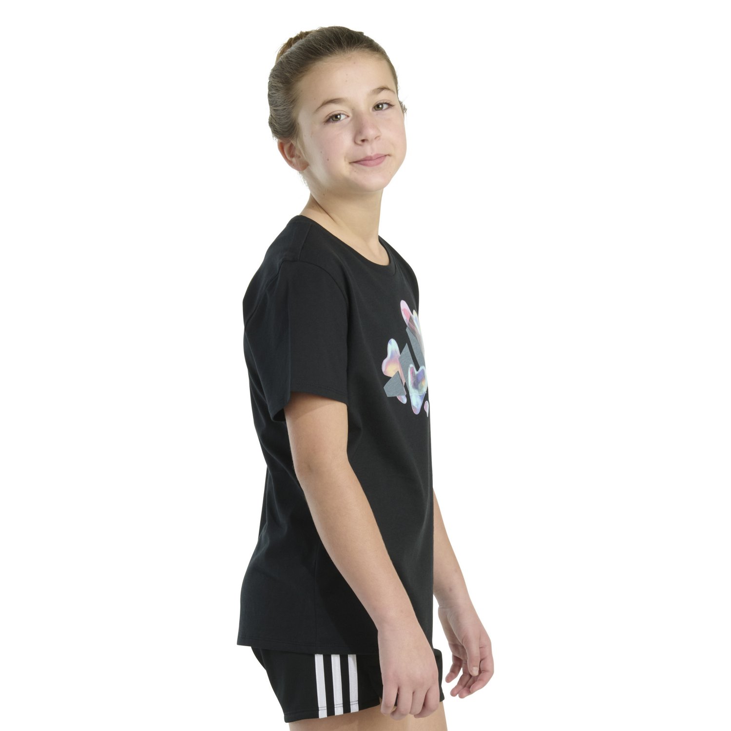 adidas Girls' Regular Fit Heart Bubbles Graphic T-shirt - view number 4