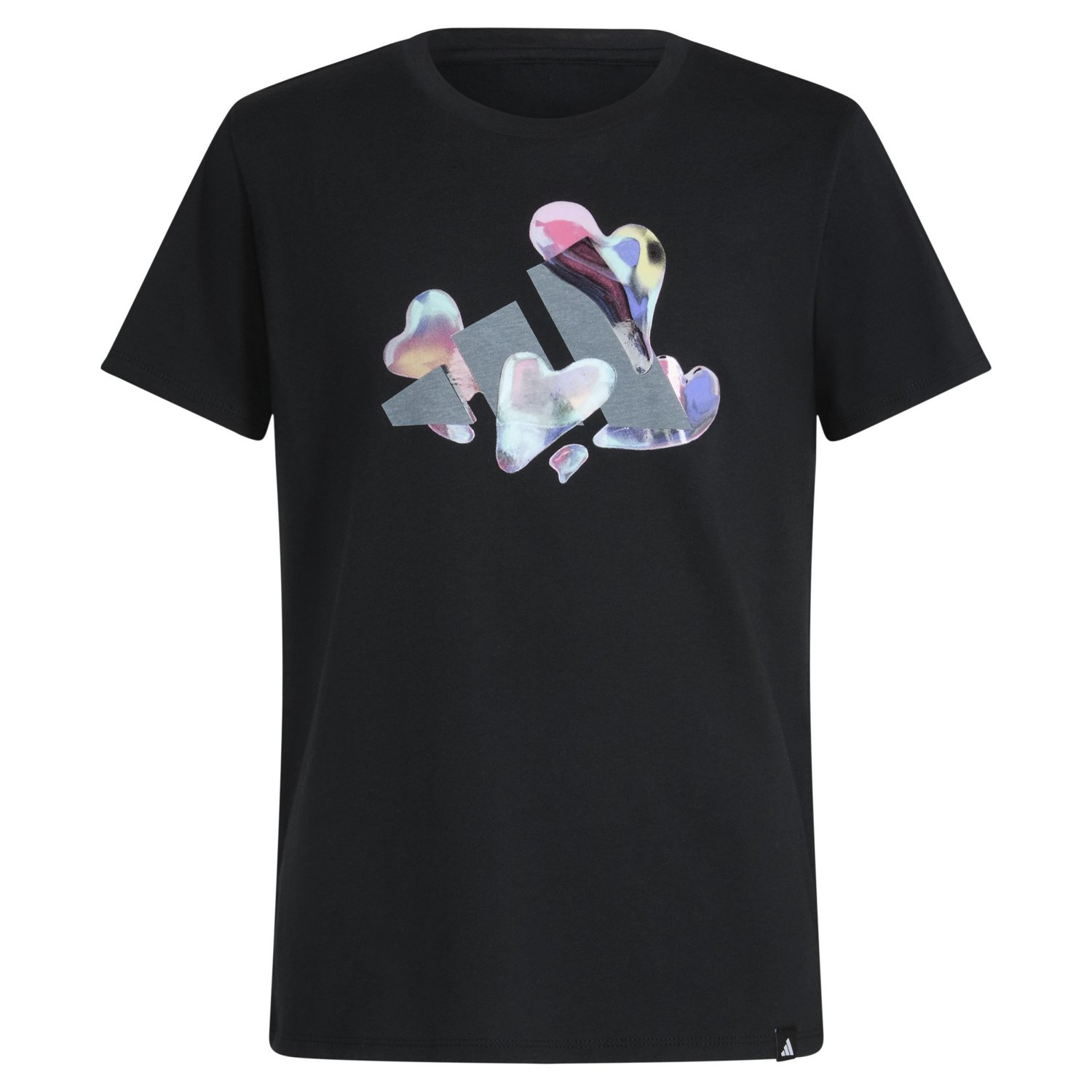 adidas Girls' Regular Fit Heart Bubbles Graphic T-shirt - view number 5