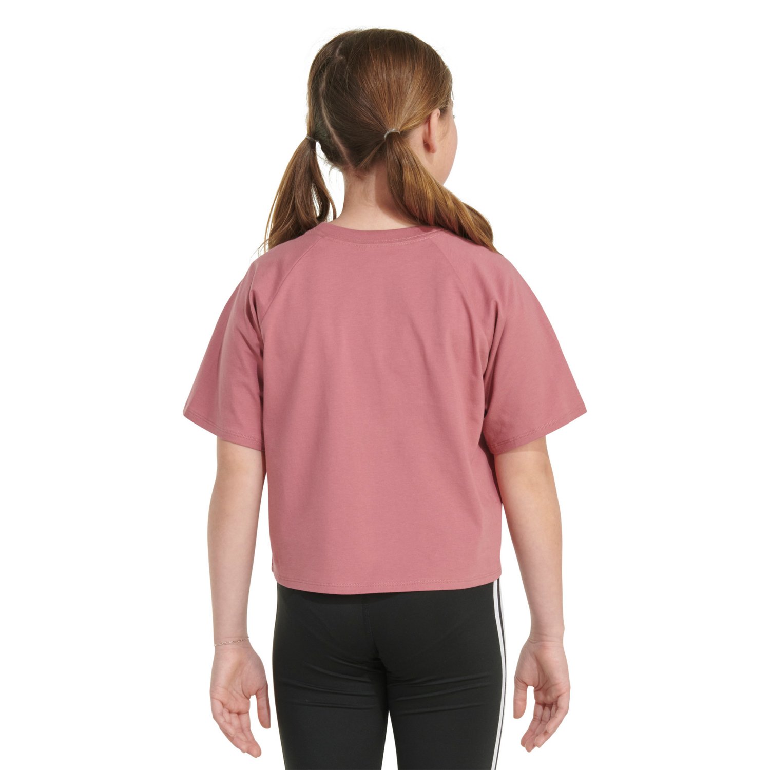 adidas Girl's Short Sleeve Waist Raglan Tee                                                                                      - view number 4