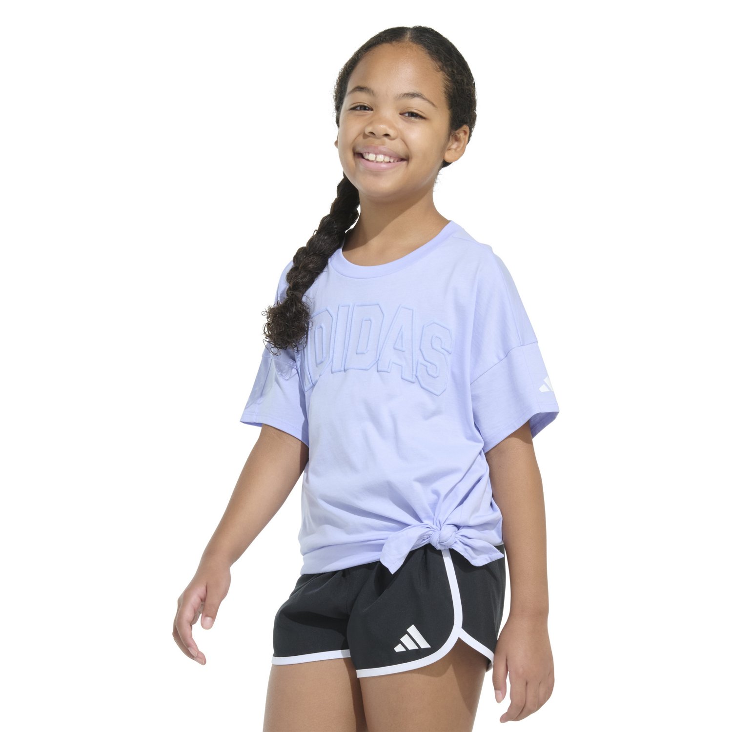 adidas Girls' Tie Front Gradient Animal Graphic T-shirt - view number 2