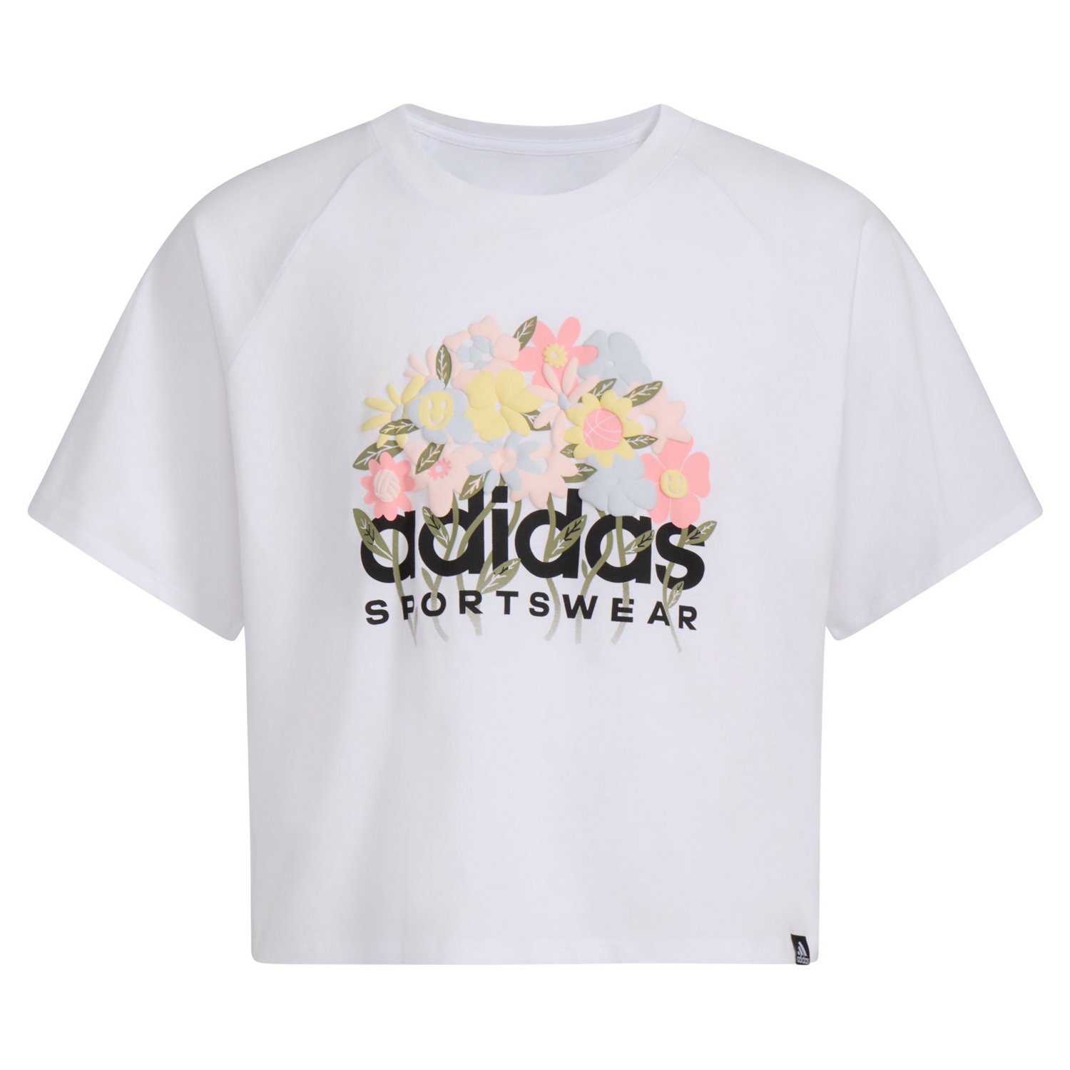 adidas Girls' Waist Raglan Tee                                                                                                   - view number 5