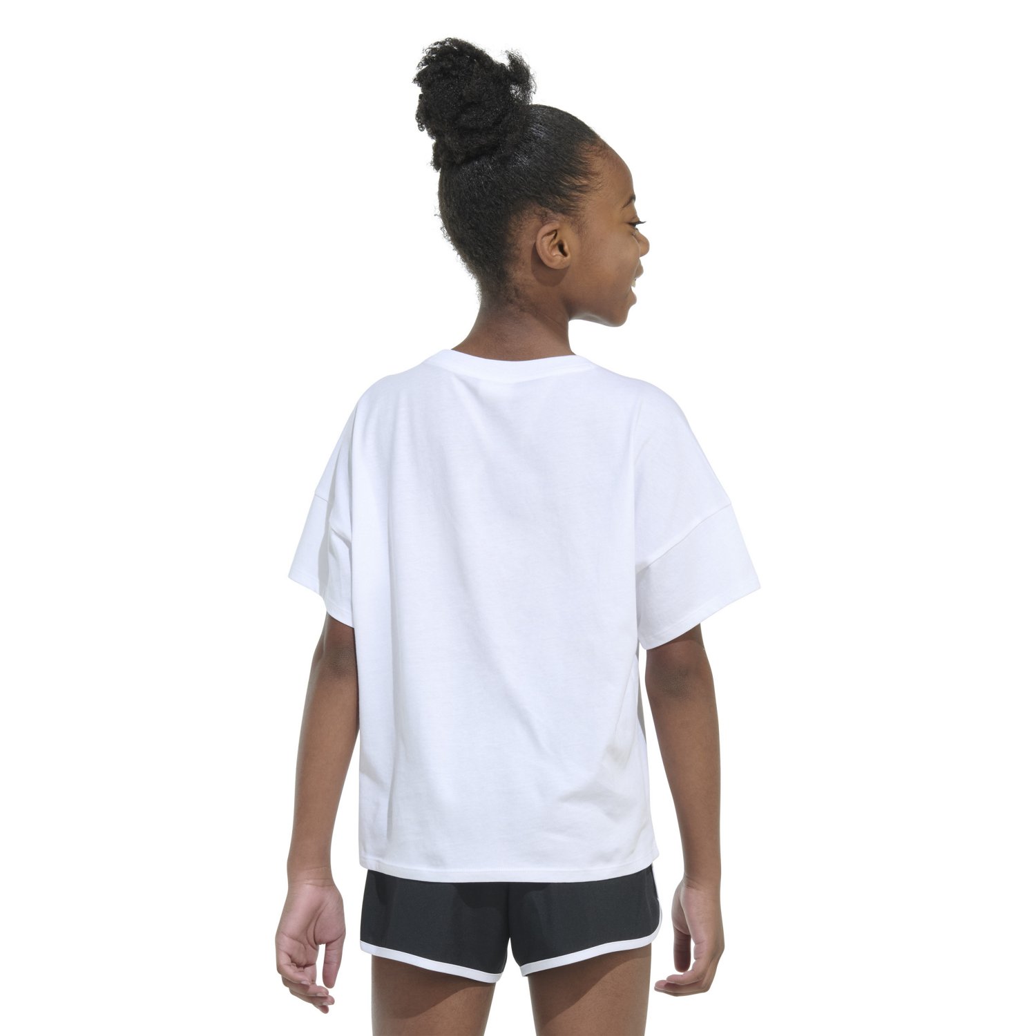 adidas Girlsâ€™ Drop Shoulder Graphic T-shirt - view number 3
