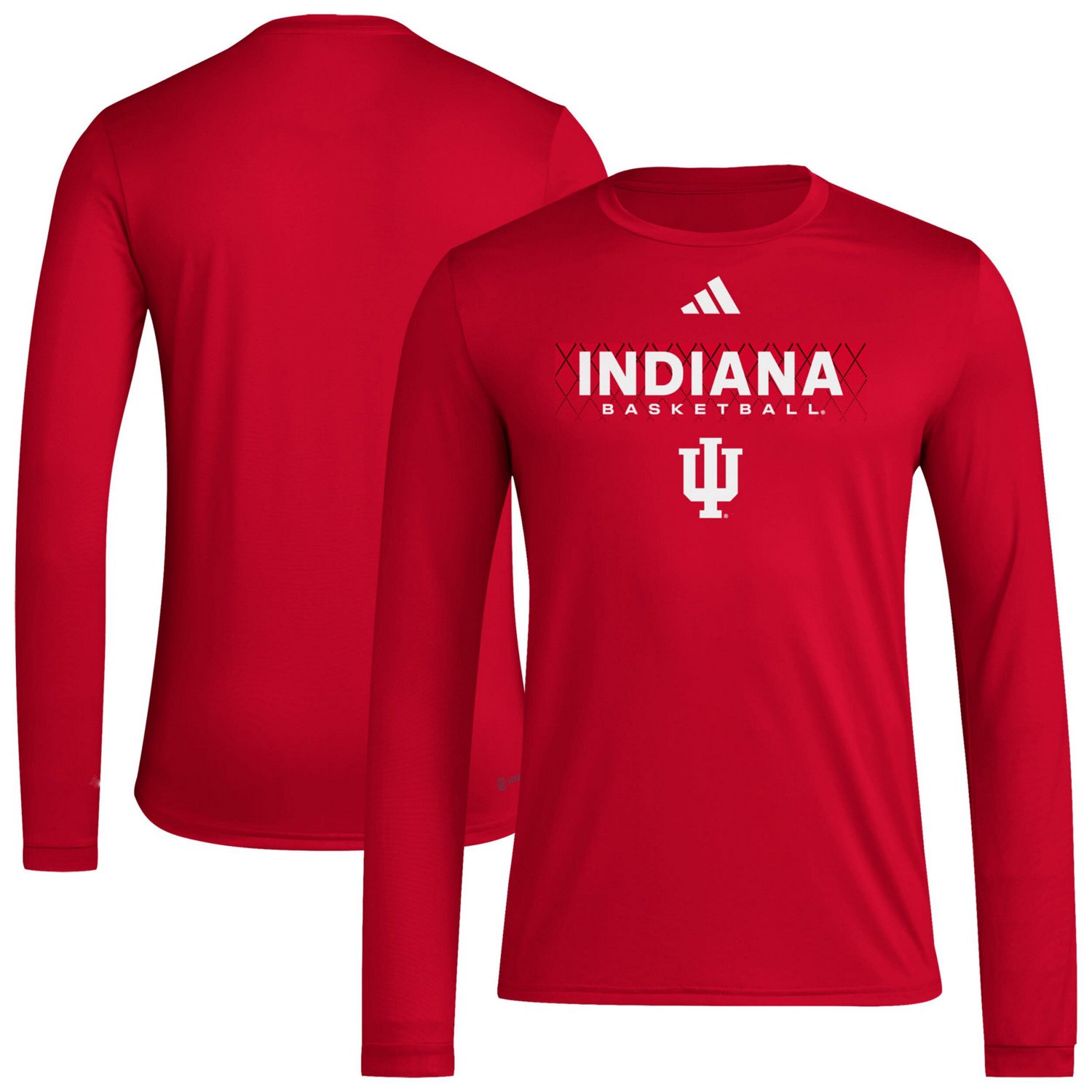 adidas Indiana Hoosiers Locker On-Court the Fade AEROREADY Long Sleeve T-Shirt