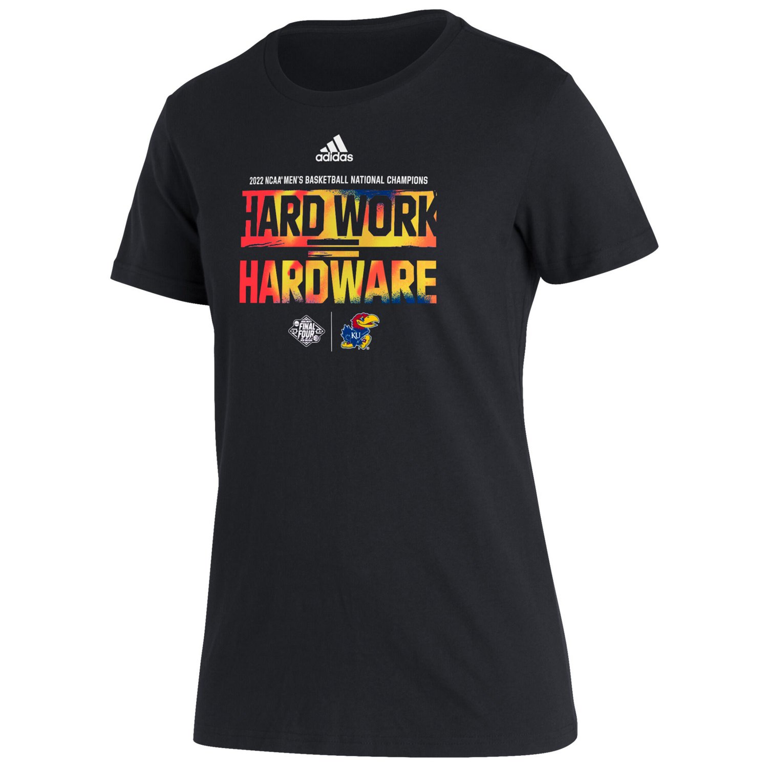 adidas Kansas Jayhawks 2022 NCAA Men's Basketball National Champions Locker Room T-Shirt - view number 2