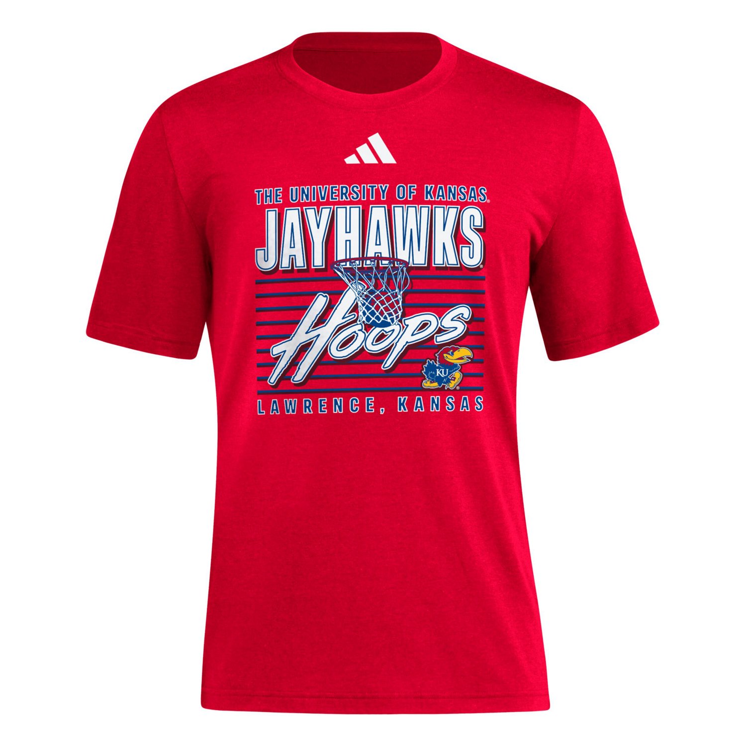 adidas Kansas Jayhawks Locker Swish Tri-Blend T-Shirt - view number 2