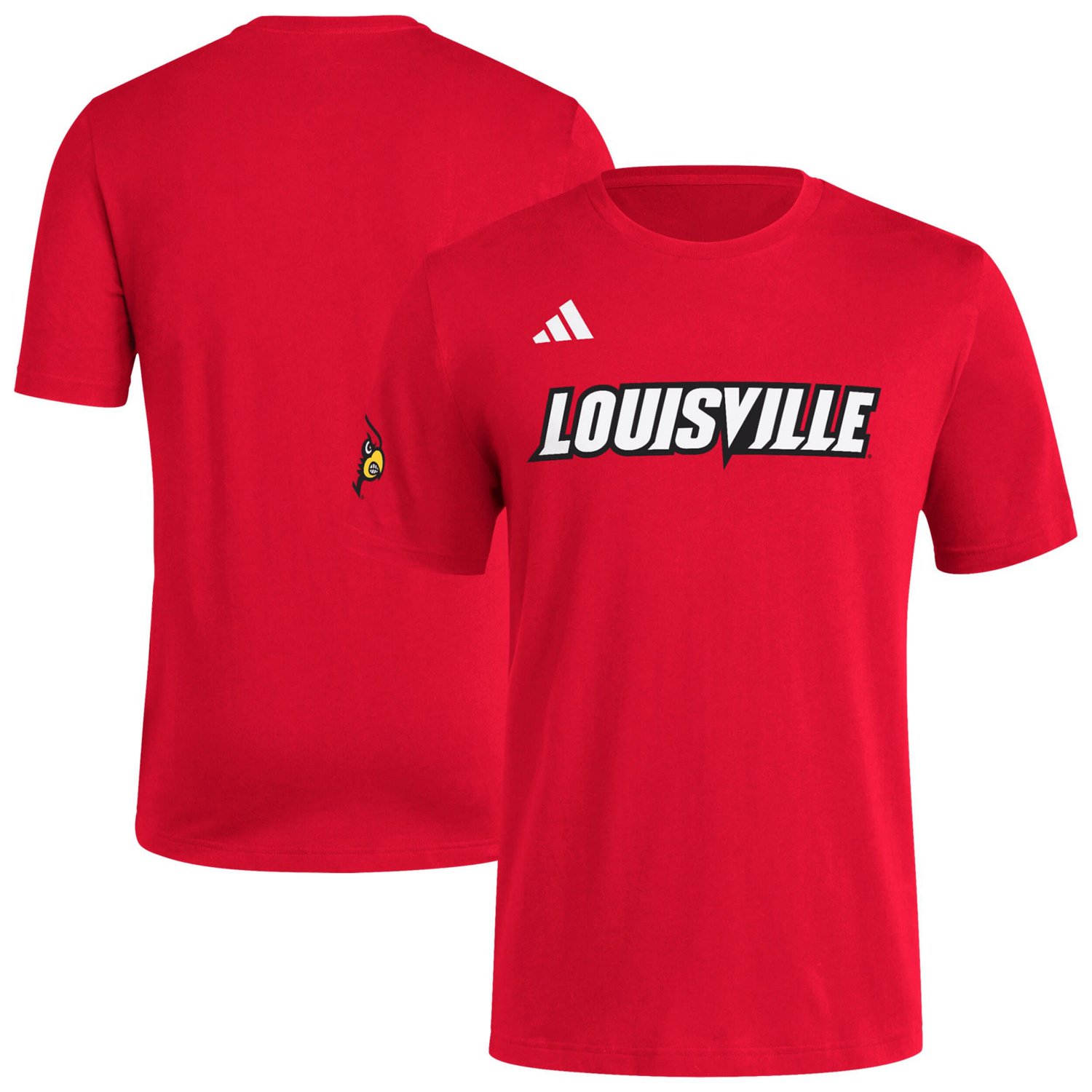adidas Louisville Cardinals Fresh Wordmark T-Shirt - view number 1