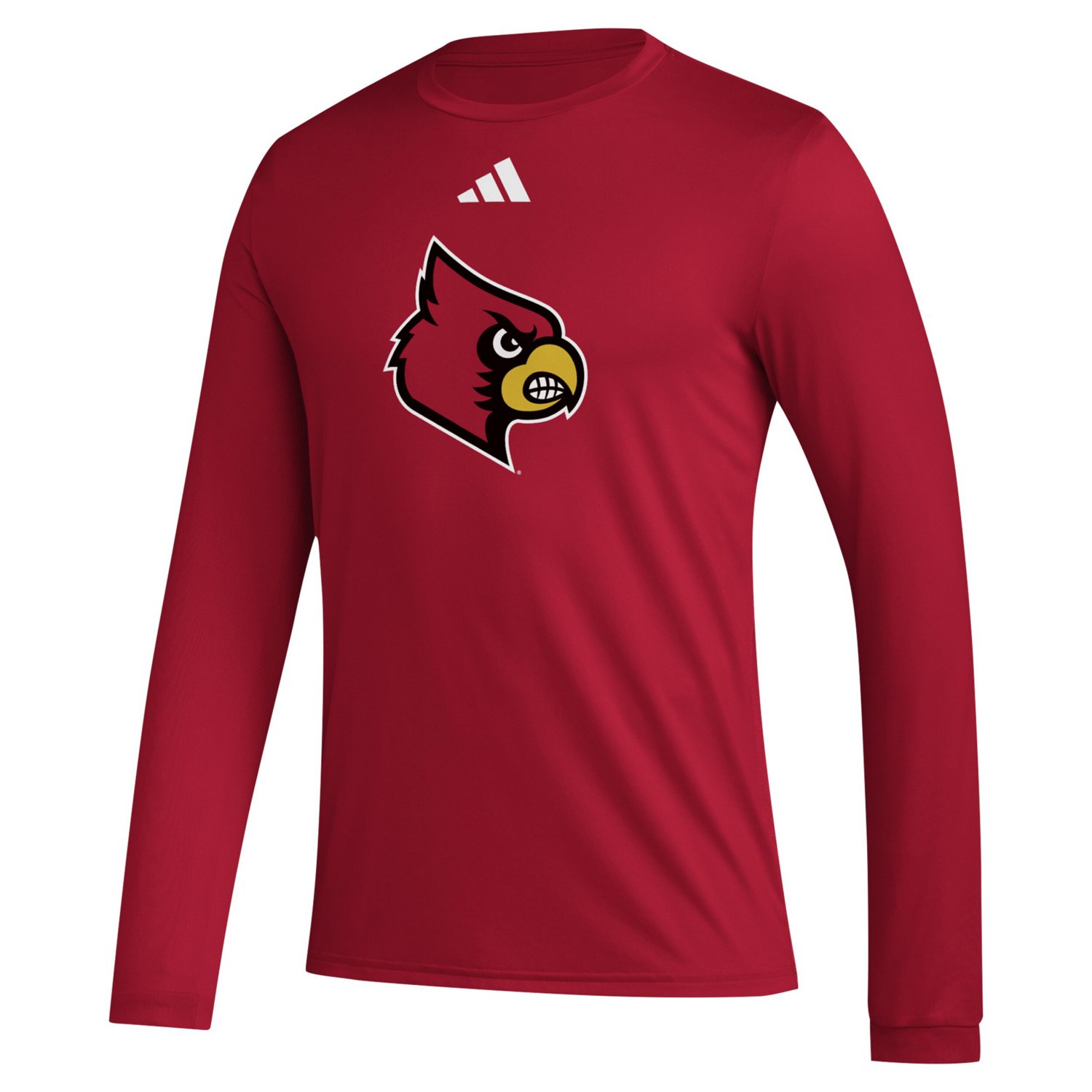 adidas Louisville Cardinals Primary Locker Logo Pre-Game Long Sleeve T-Shirt - view number 2