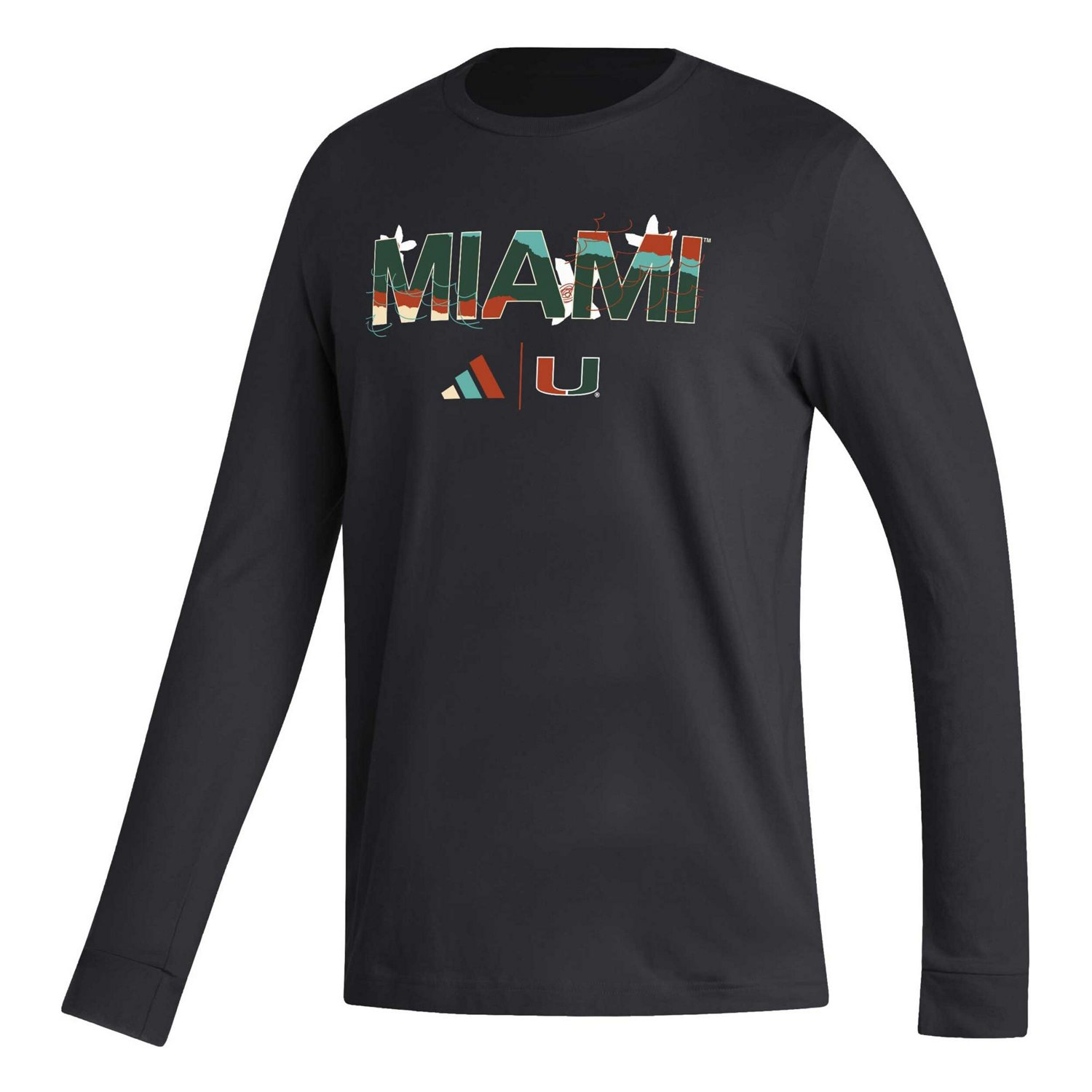 adidas Miami Hurricanes Honoring Excellence Long Sleeve T-Shirt - view number 2