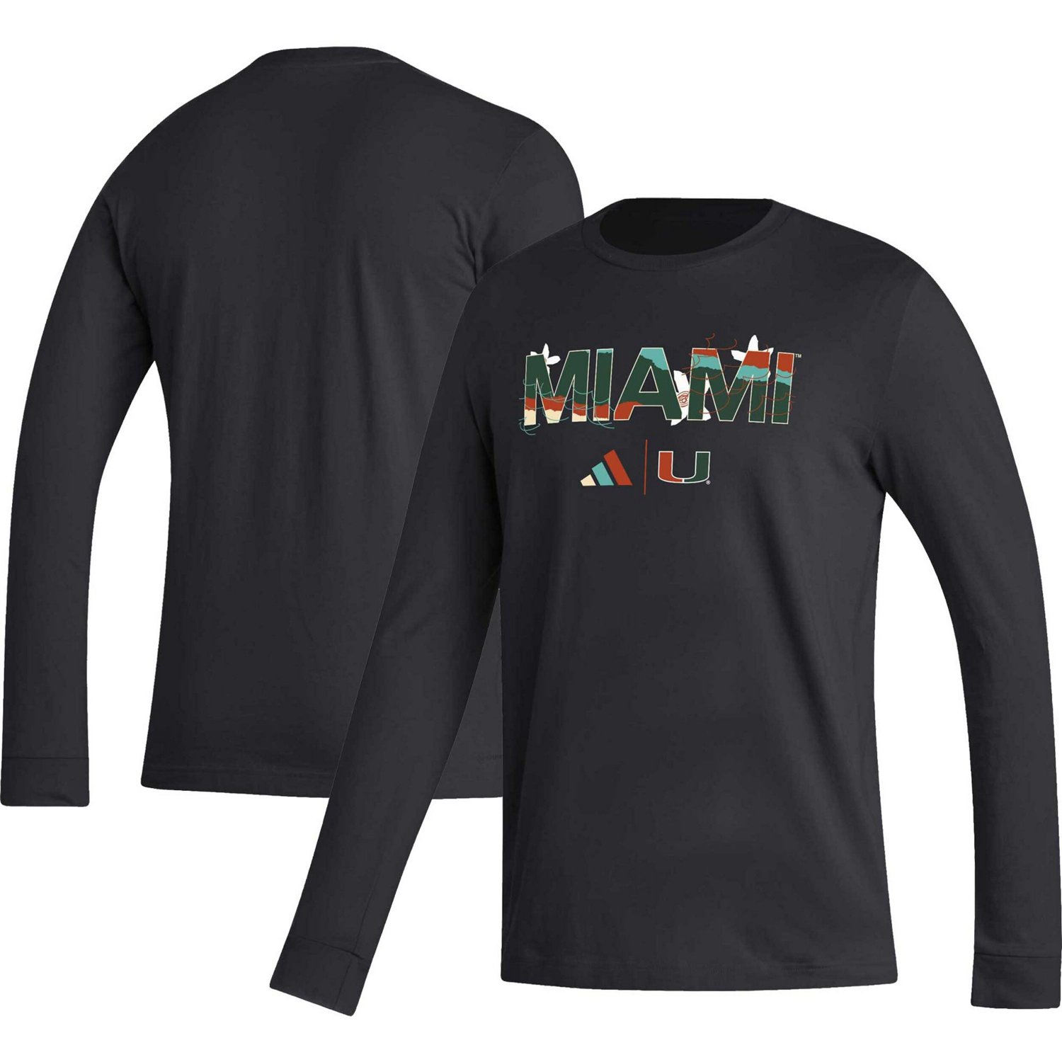 adidas Miami Hurricanes Honoring Excellence Long Sleeve T-Shirt