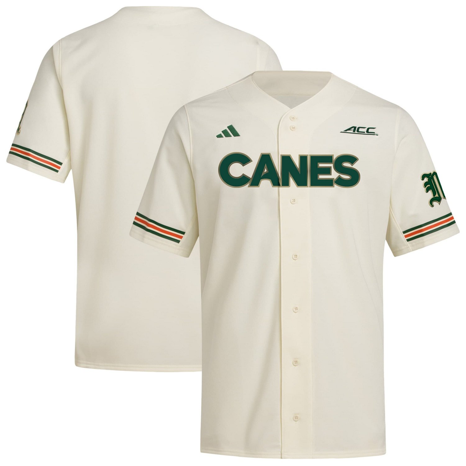 adidas Miami Hurricanes Replica Baseball Jersey - view number 1