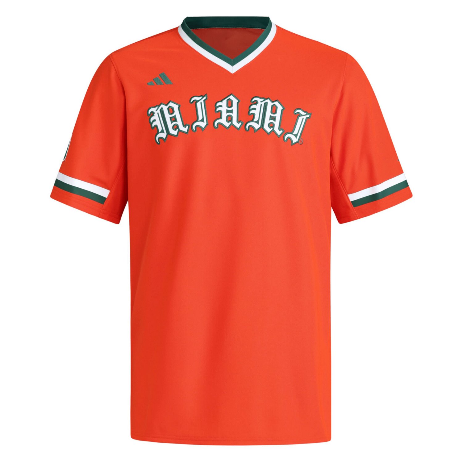 adidas Miami Hurricanes V-Neck Baseball Jersey - view number 2