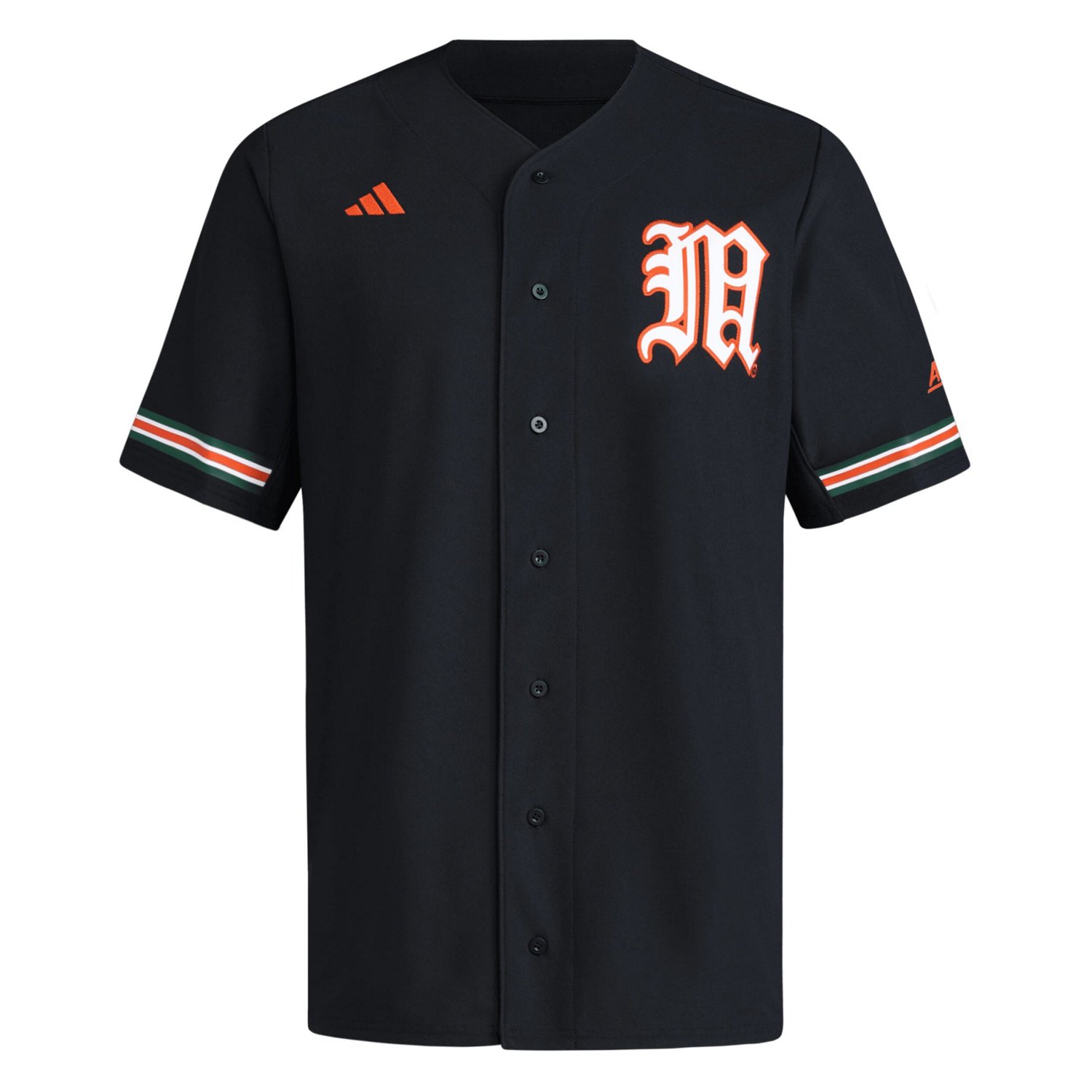 adidas Miami Hurricanes V-Neck Baseball Jersey - view number 2