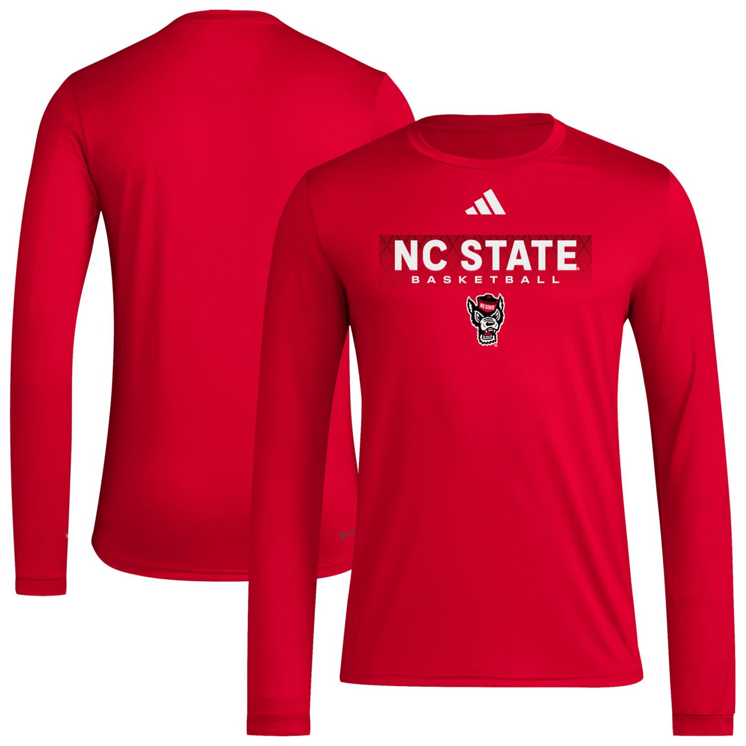 adidas NC State Wolfpack Locker On-Court In the Fade AEROREADY Long Sleeve T-Shirt