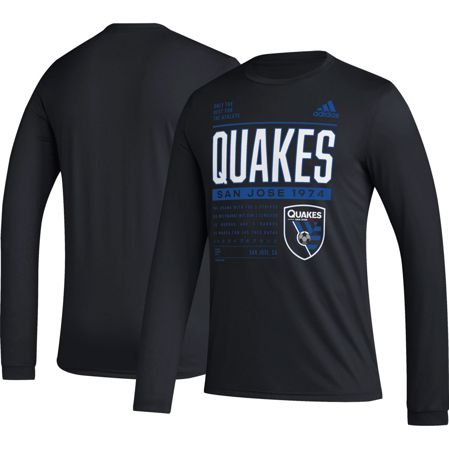 adidas San Jose Earthquakes Club DNA Long Sleeve AEROREADY T-Shirt - view number 1