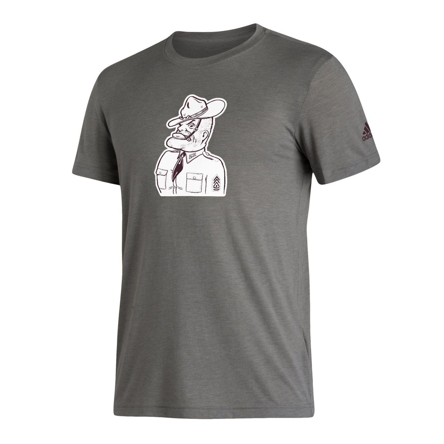 adidas Texas AM Aggies Basics Heritage Tri-Blend T-Shirt - view number 2