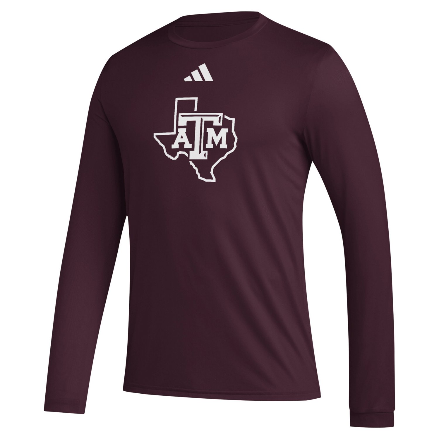 adidas Texas AM Aggies Primary Locker Logo Pre-Game Long Sleeve T-Shirt - view number 2