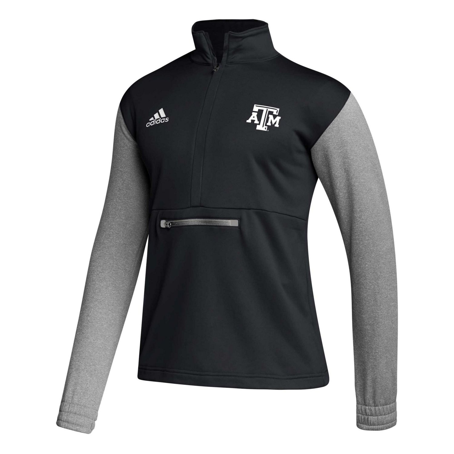 adidas Texas AM Aggies Sideline AEROREADY Half-Zip Top - view number 2