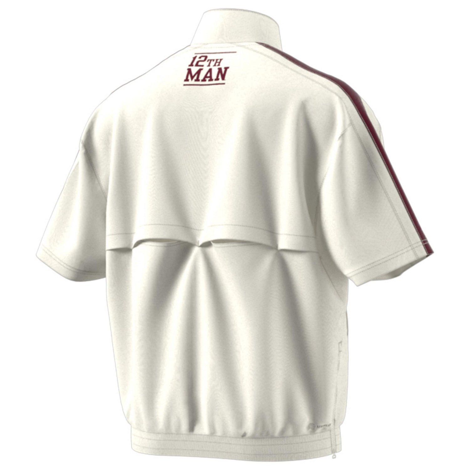 adidas Texas AM Aggies Strategy Pullover Half-Zip Short Sleeve Jacket - view number 3