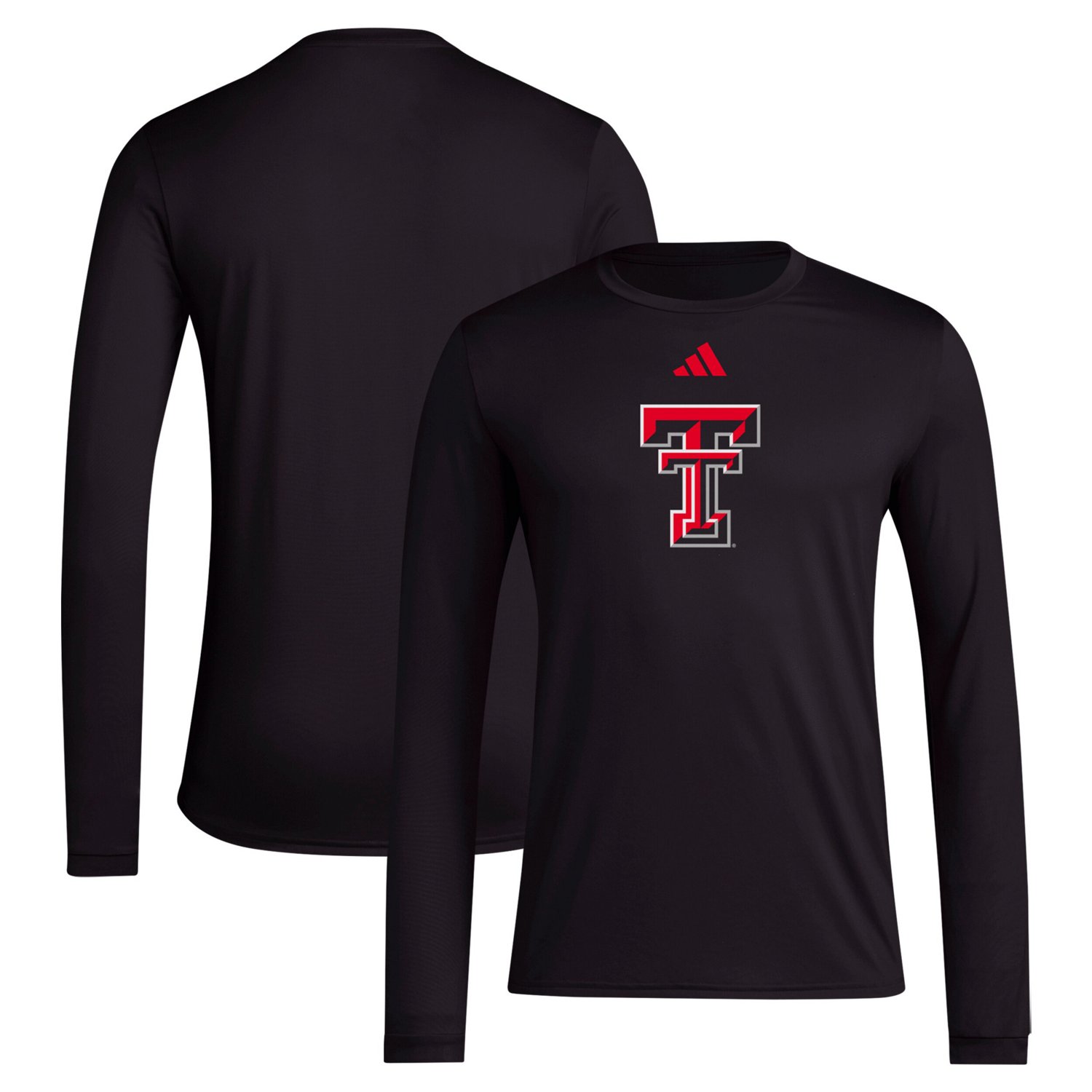 adidas Texas Tech Red Raiders Primary Locker Logo AEROREADY Long Sleeve T-Shirt